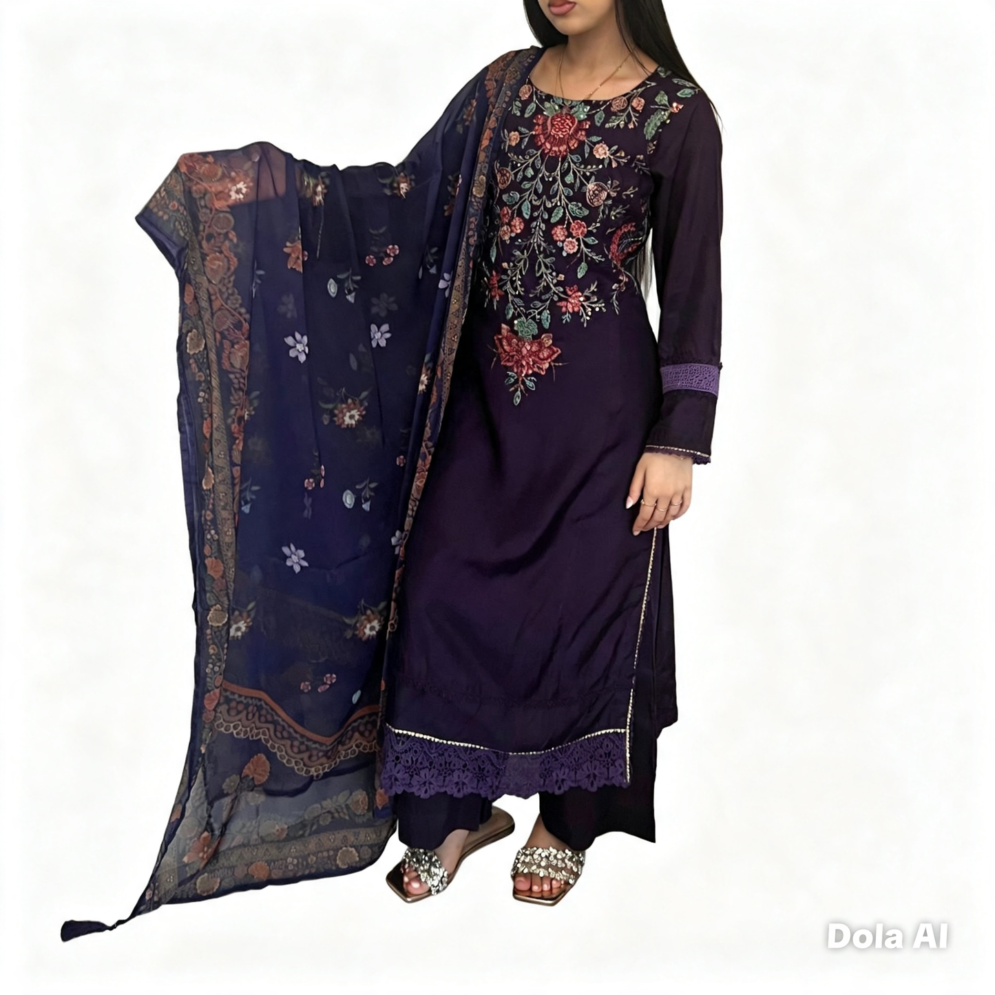 Maria B Inspired Thread Embroidered Luxury Viscose Suit