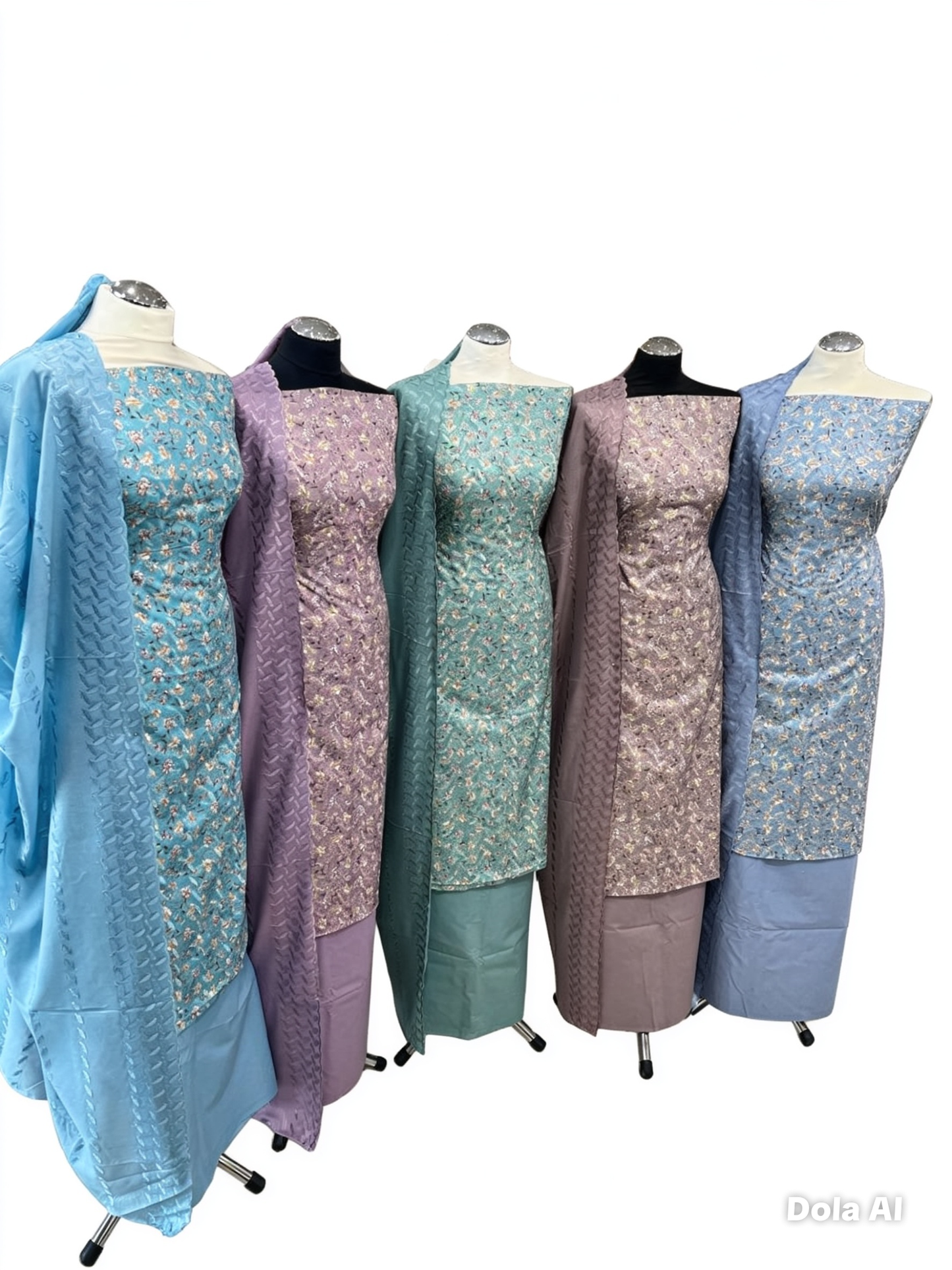 Digital Floral Print Chikankari Cotton Lawn