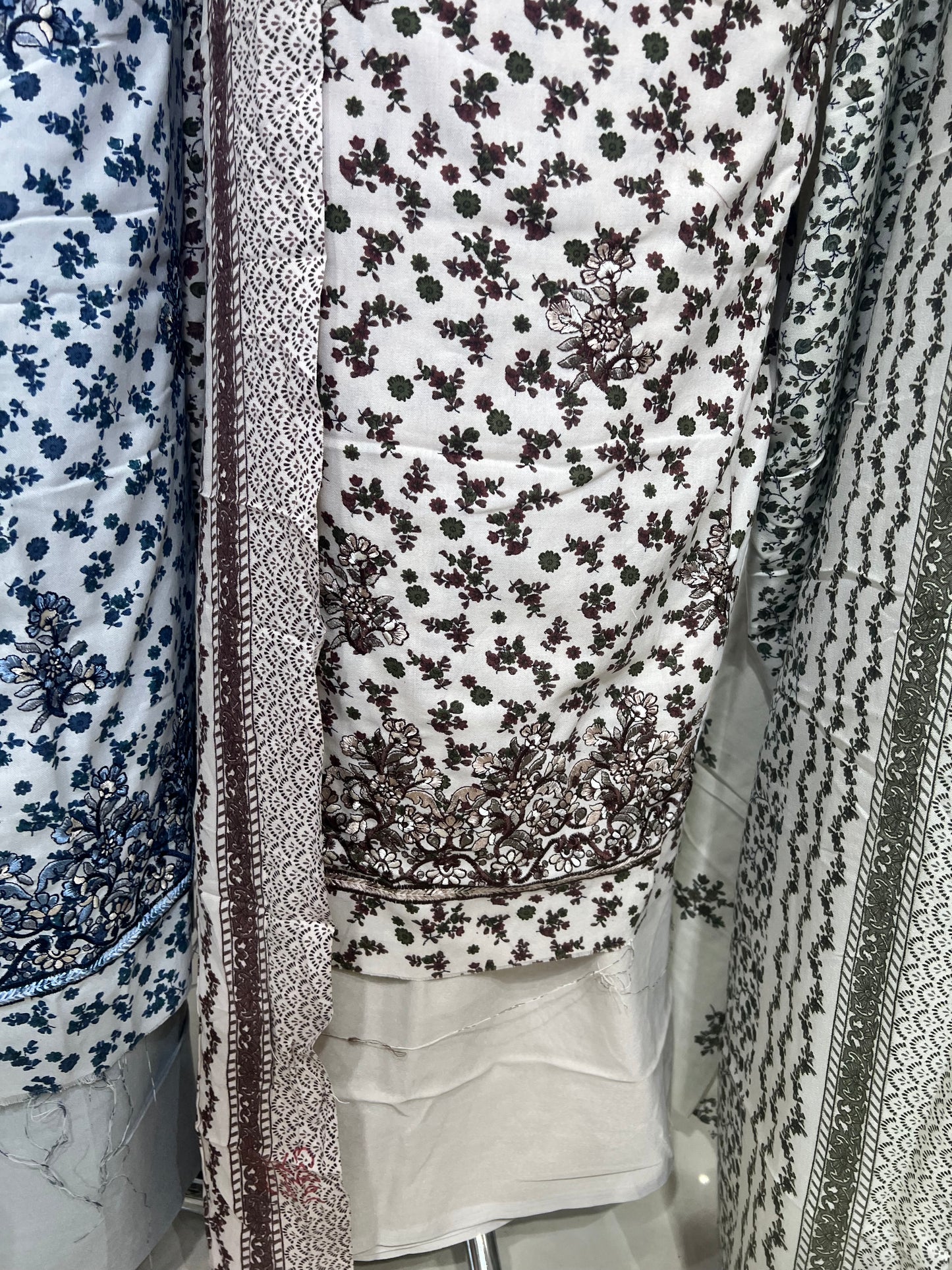 Digtial Print Alpine With Thread Embroidery