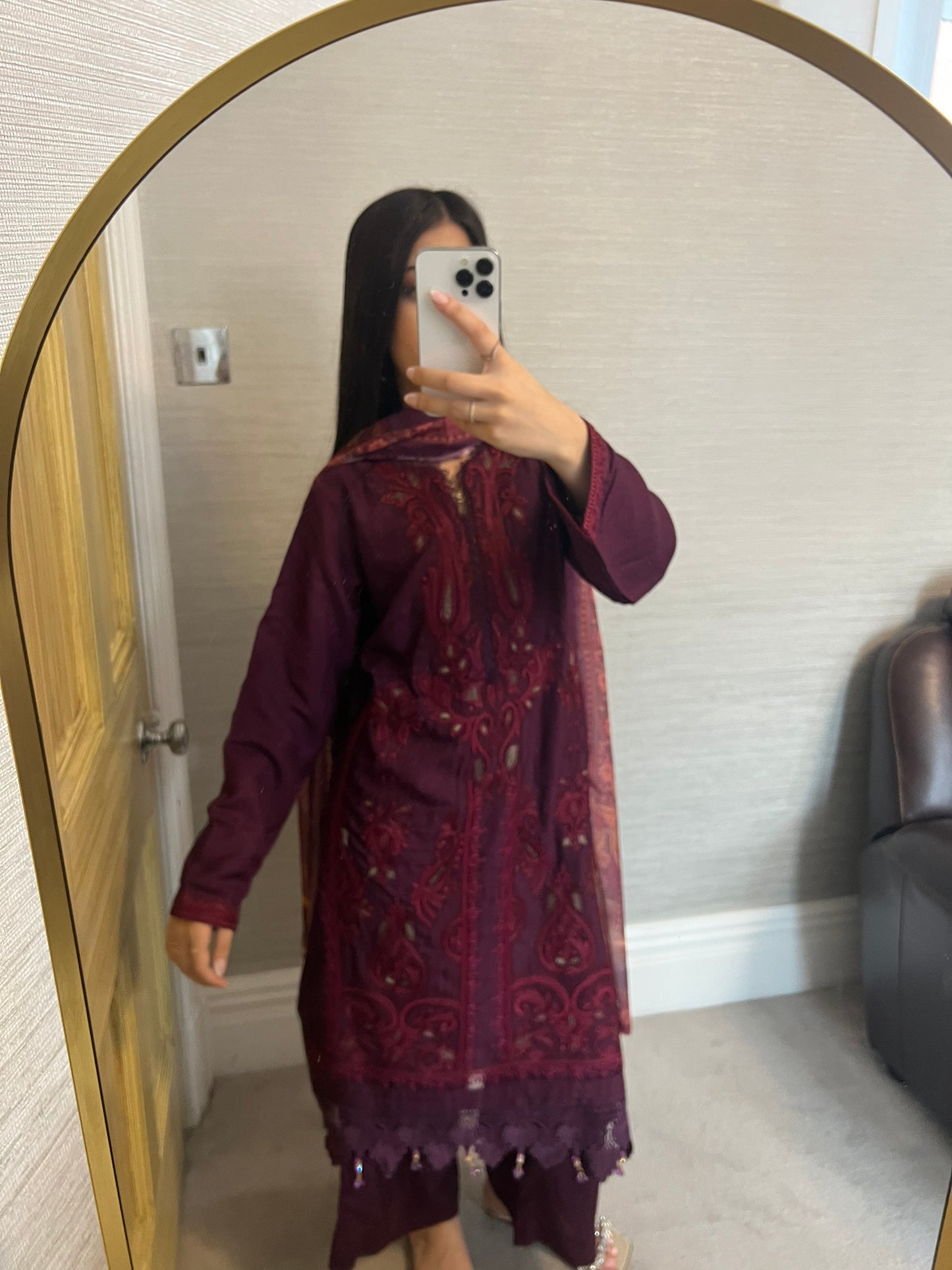 Maria B Inspired Thread Embroidered Luxury Viscose Suit Readymade
