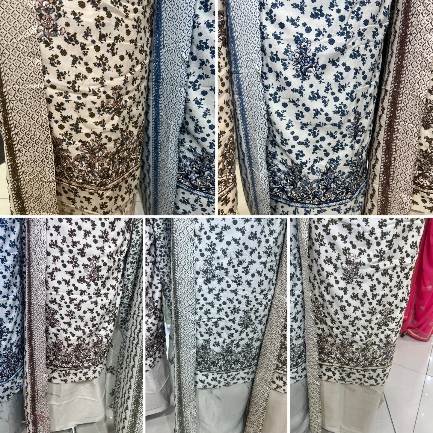 Digtial Print Alpine With Thread Embroidery