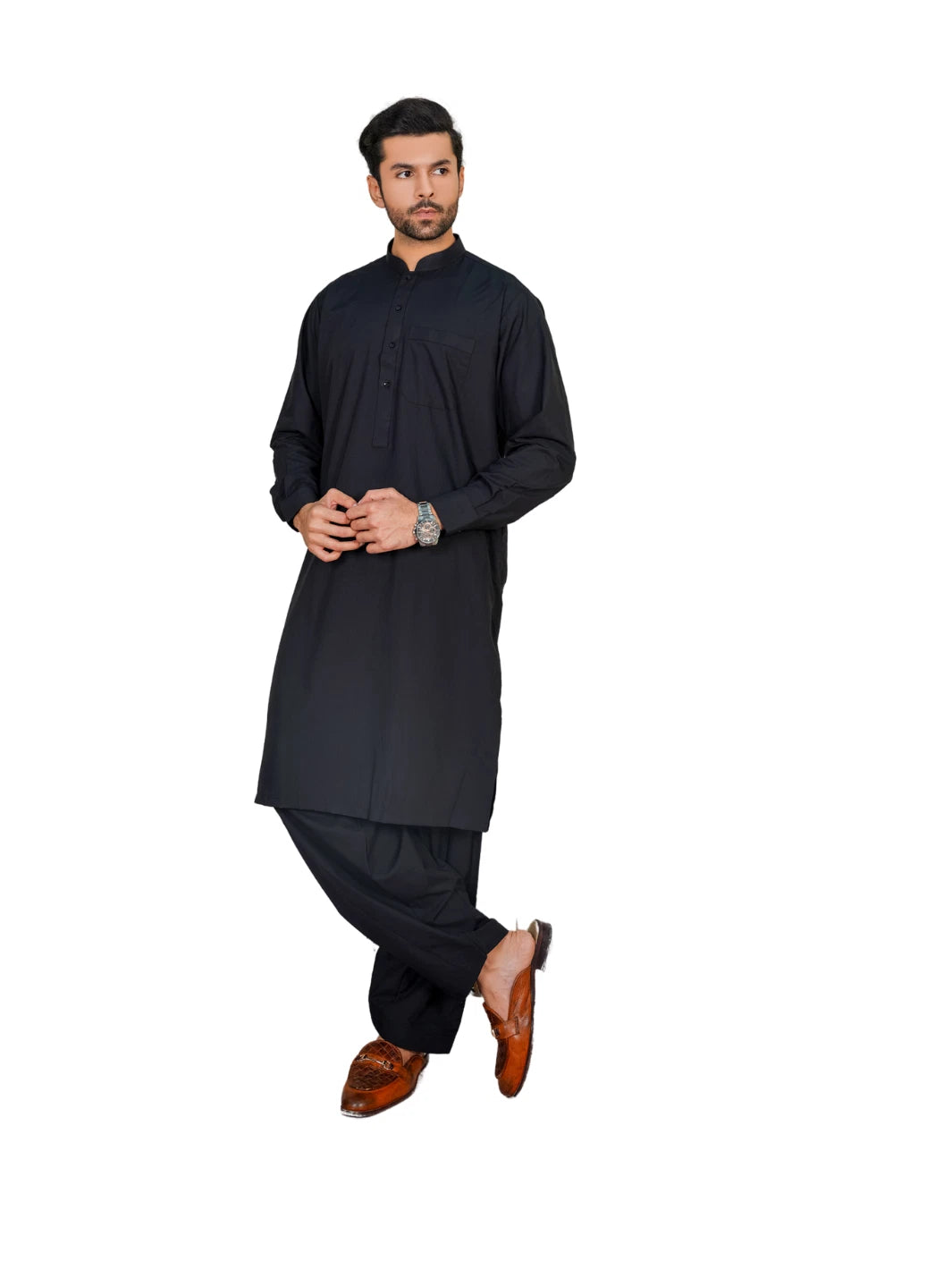 Al-Qaisar Men’s Plain Shalwar Kameez Wash And Wear Premium Quailty Fabric