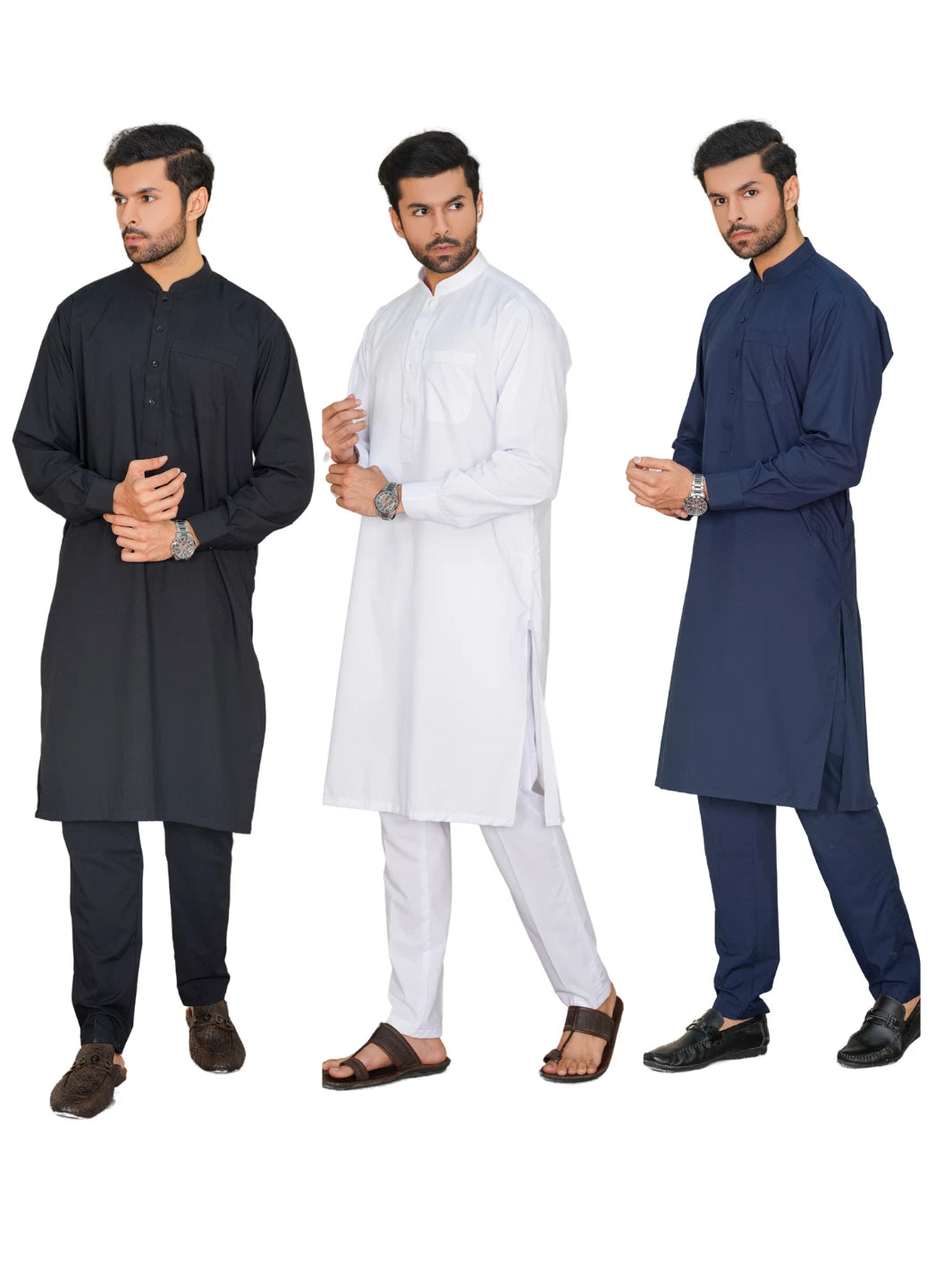 Al-Qaisar Men’s Plain Kurta Trouser Wash And Wear Premium Quailty Fabric