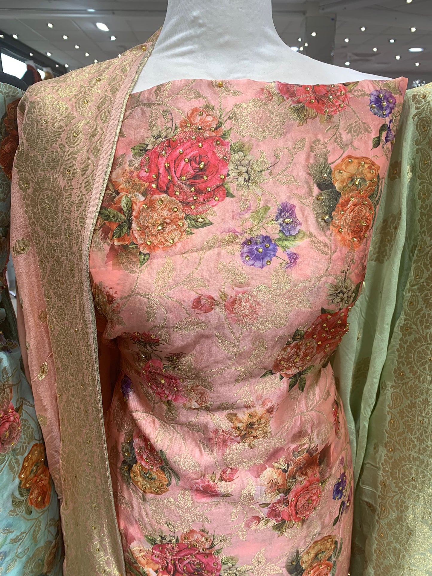 Digital Print Raw Silk