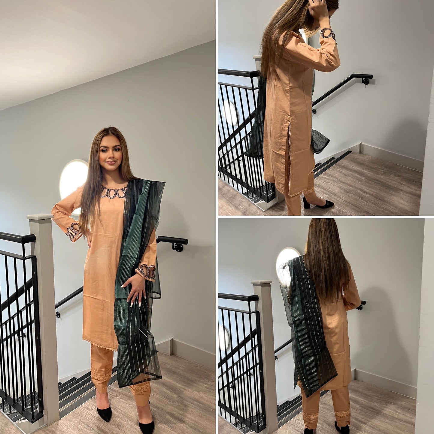 Maryam & Maria's Luxury Cotton With Massory Digitally Printed Scarf - D-101C