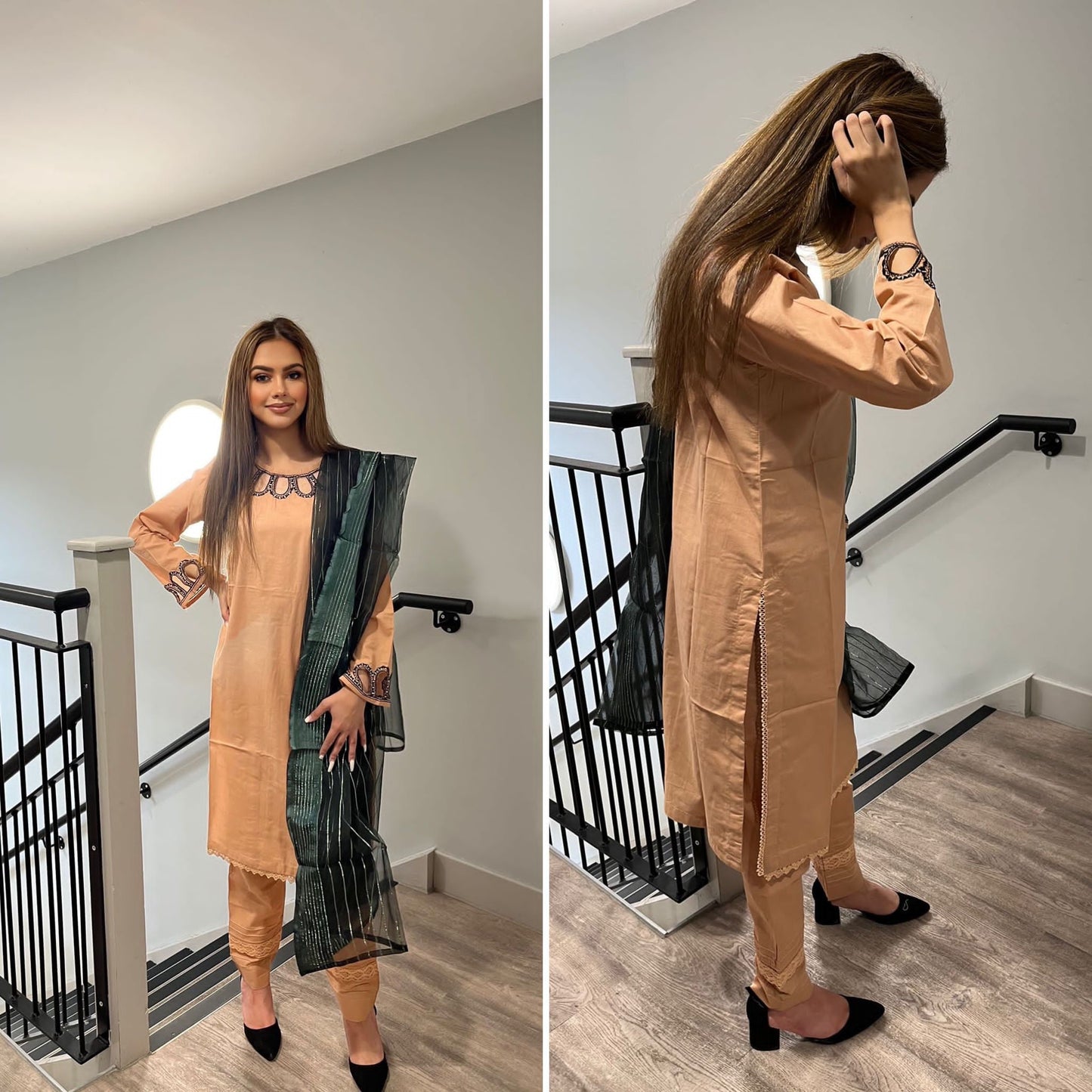 Maryam & Maria's Luxury Cotton With Massory Digitally Printed Scarf - D-101C