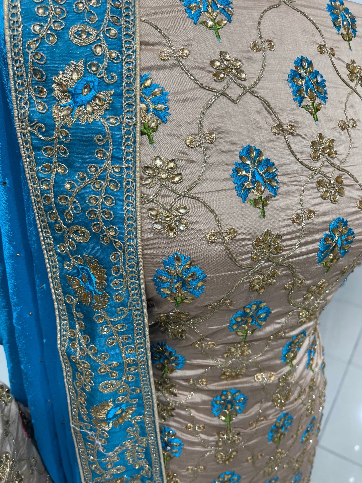 Embellished Dupion Silk
