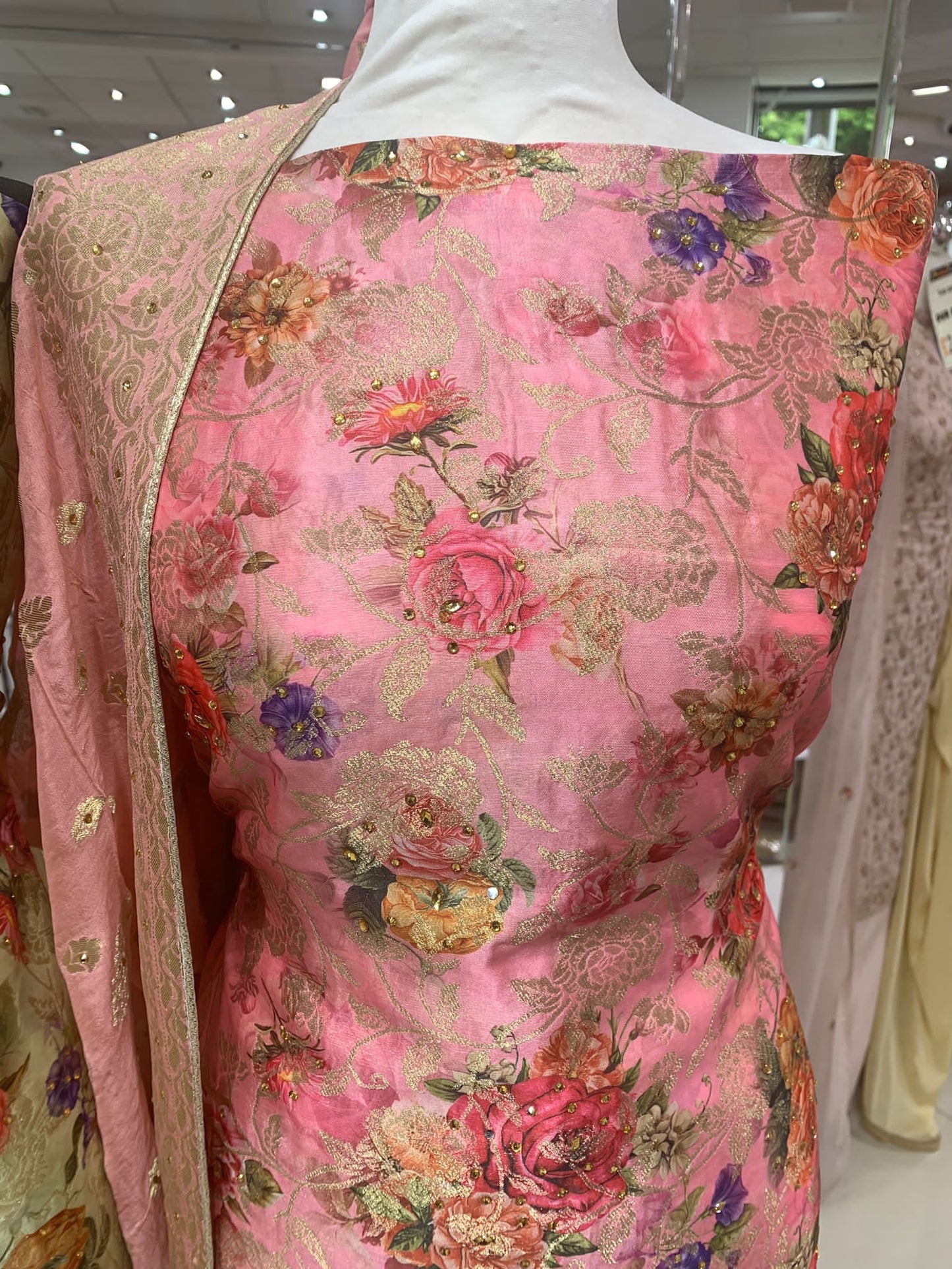 Digital Print Raw Silk