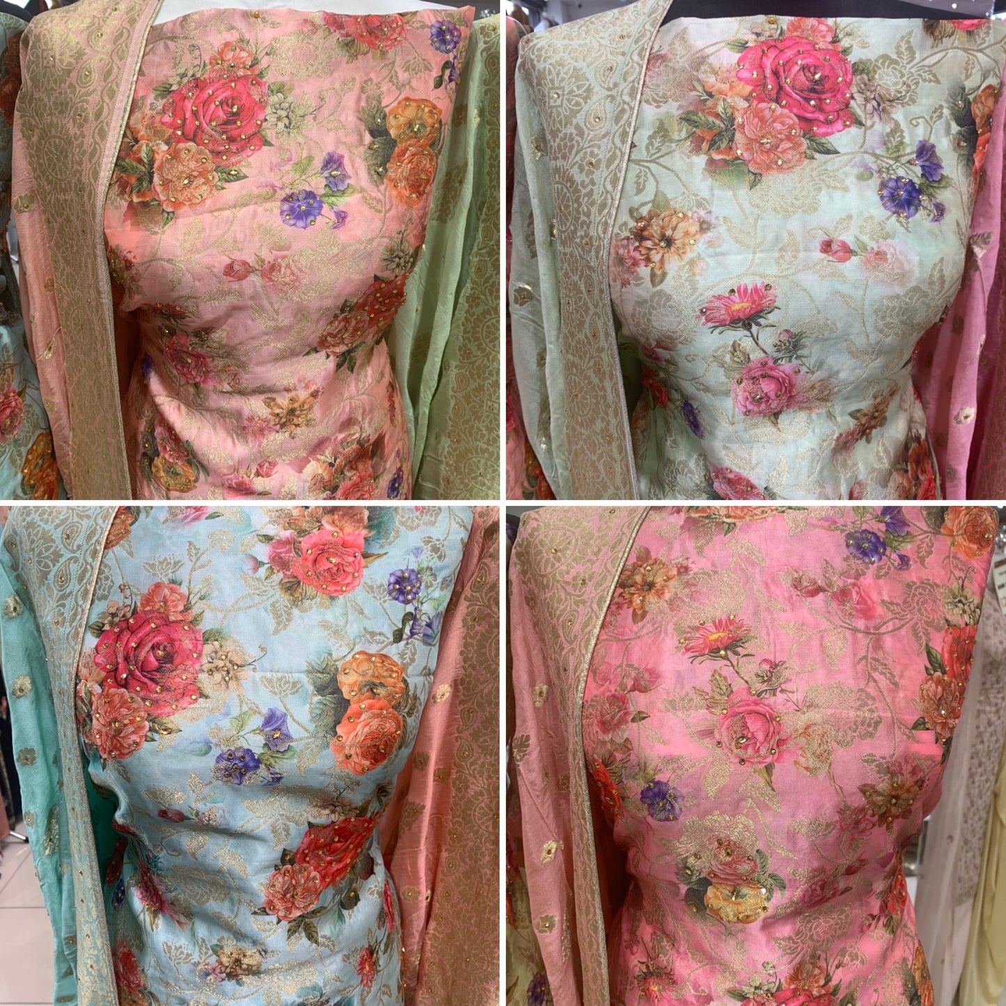 Digital Print Raw Silk