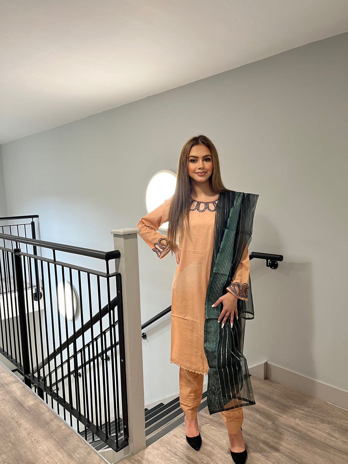 Maryam & Maria's Luxury Cotton With Massory Digitally Printed Scarf - D-101C