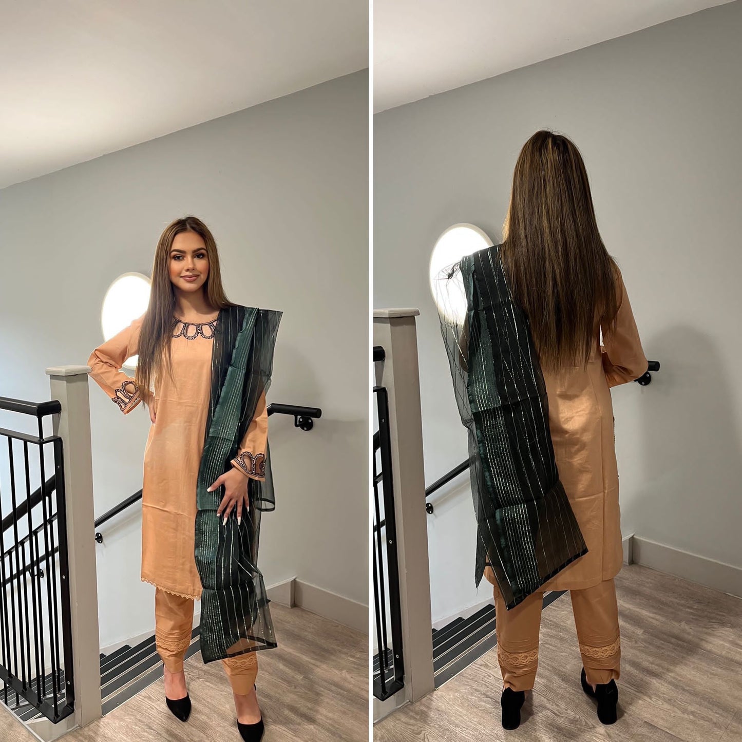 Maryam & Maria's Luxury Cotton With Massory Digitally Printed Scarf - D-101C