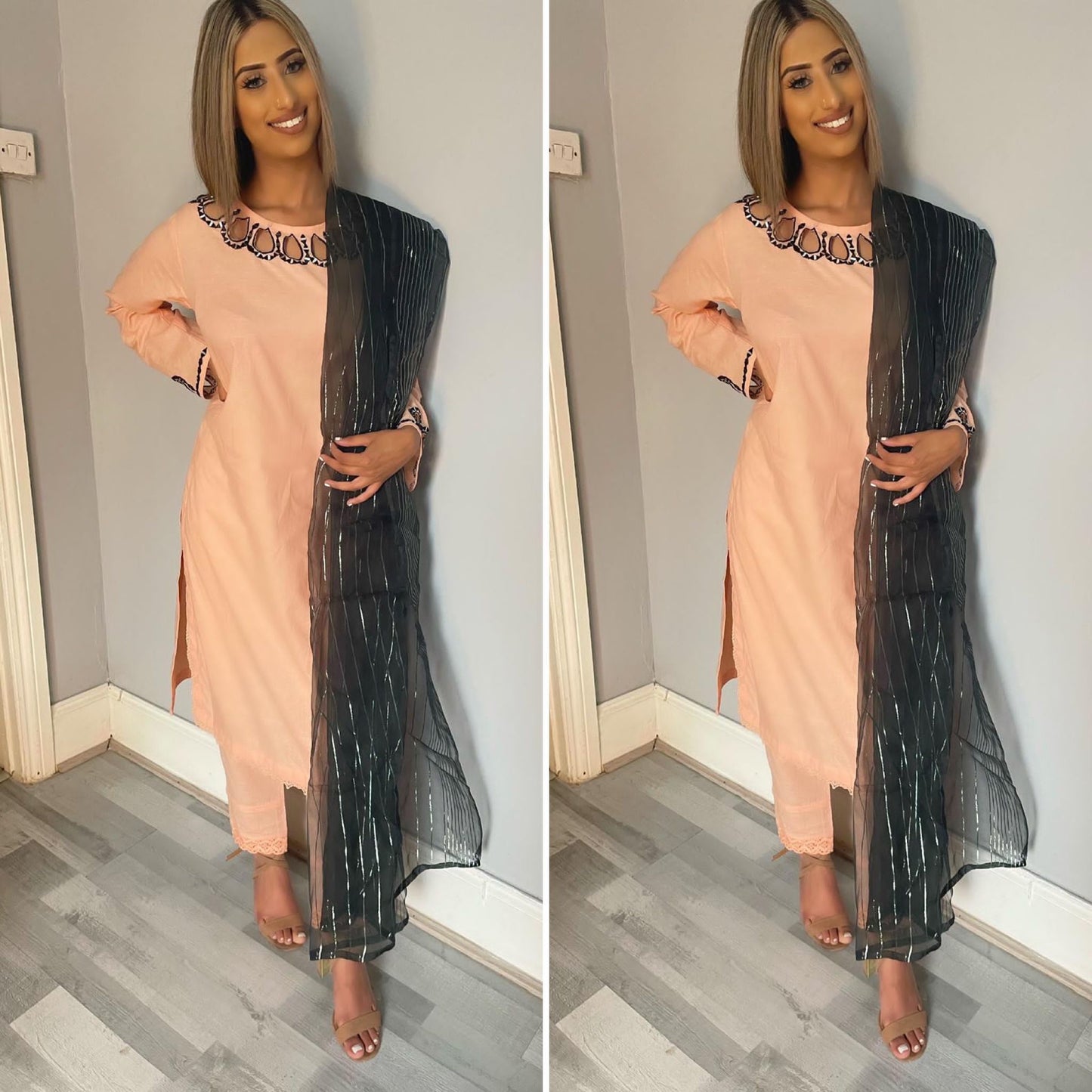 Maryam & Maria's Luxury Cotton With Massory Digitally Printed Scarf - D-101C