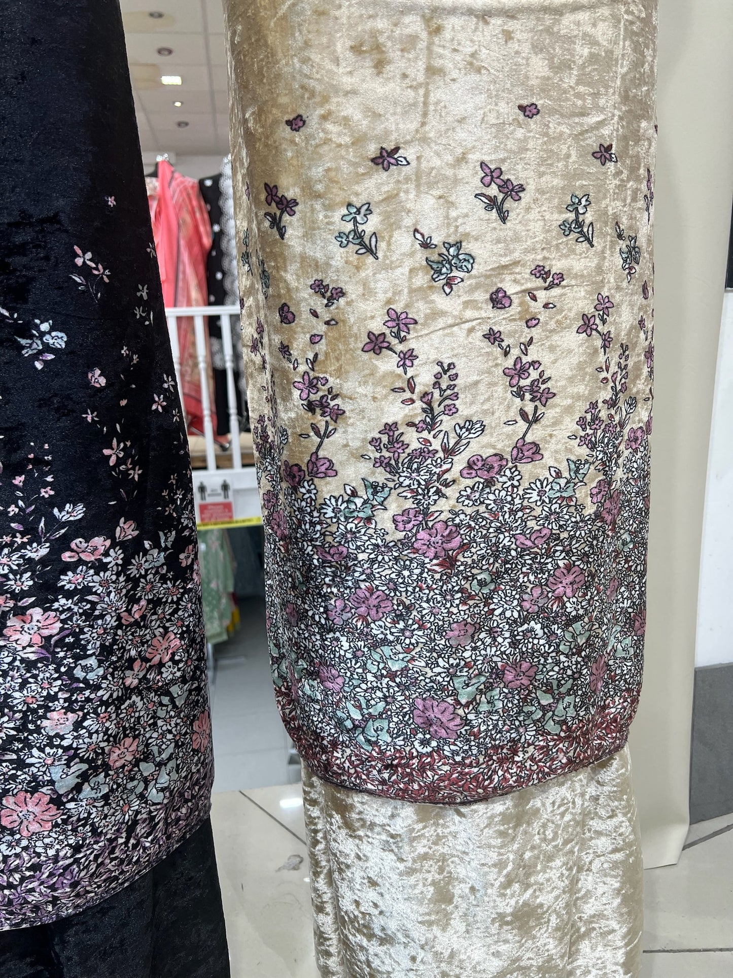 Premium Digital Print Velvet Suit