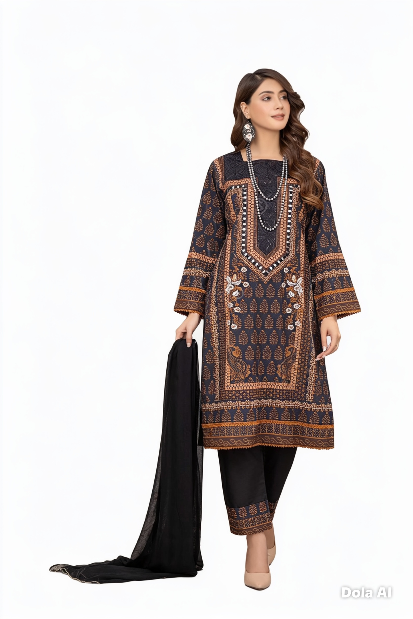 lawn Digital Print Readymade