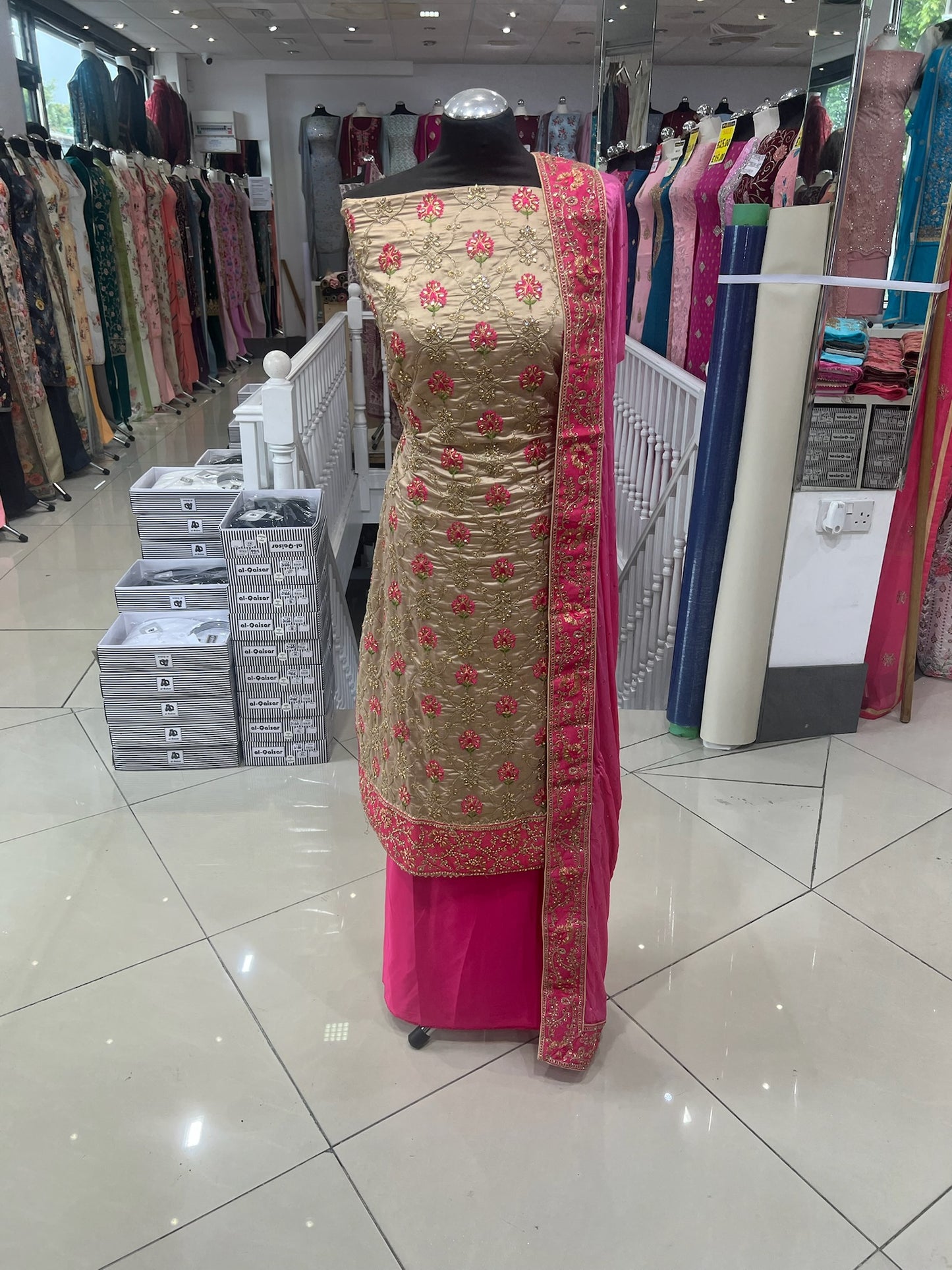 Embellished Dupion Silk