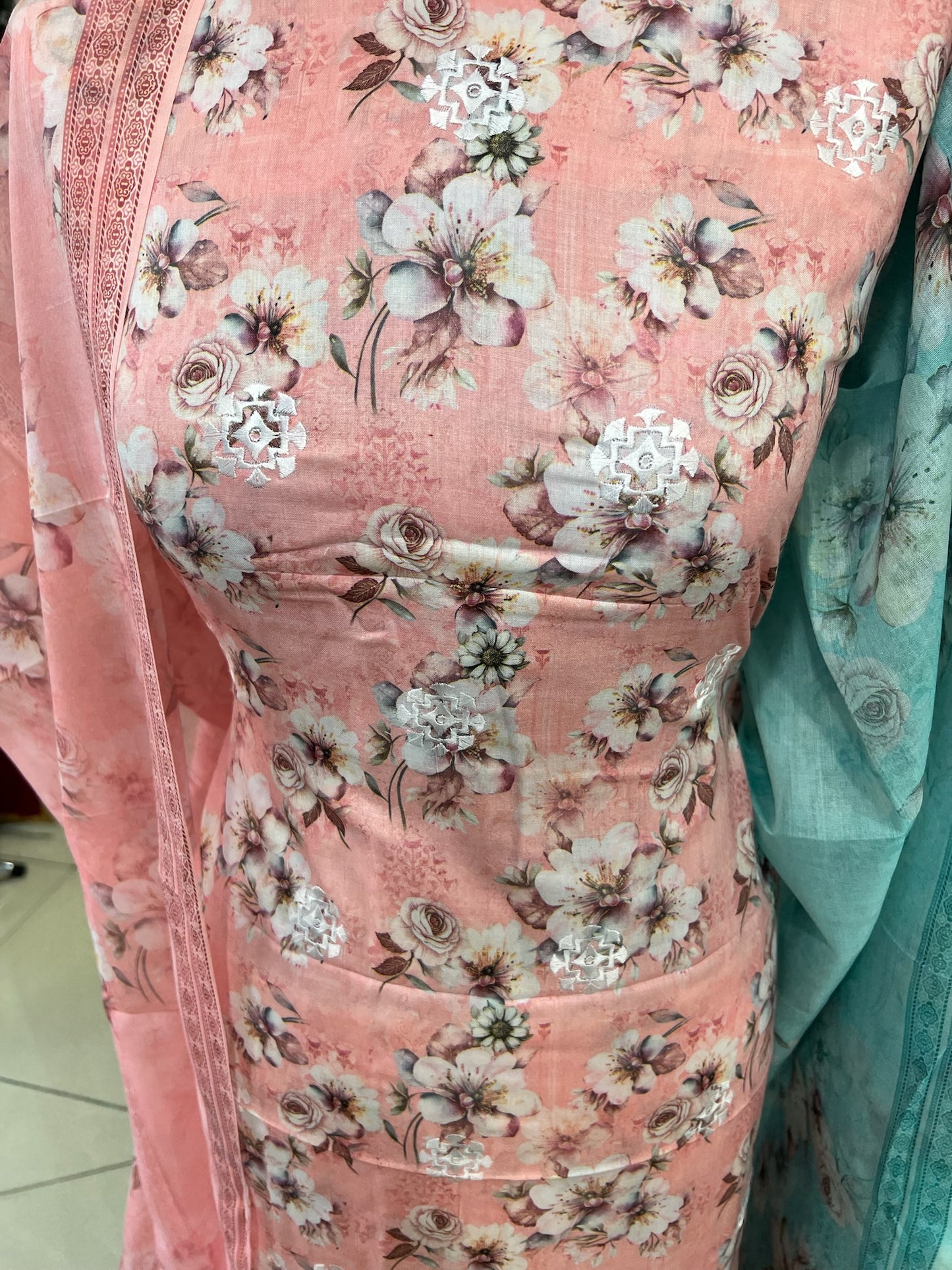 Exquisite Lawn Cotton Embroidered Floral Print