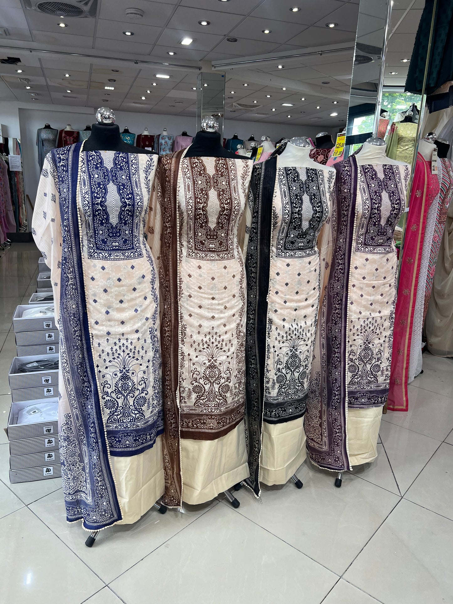Digital Print Embroidered Cotton