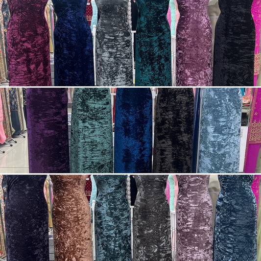 Premium luxurious crushed velvet Suit (full suit 4 yards)