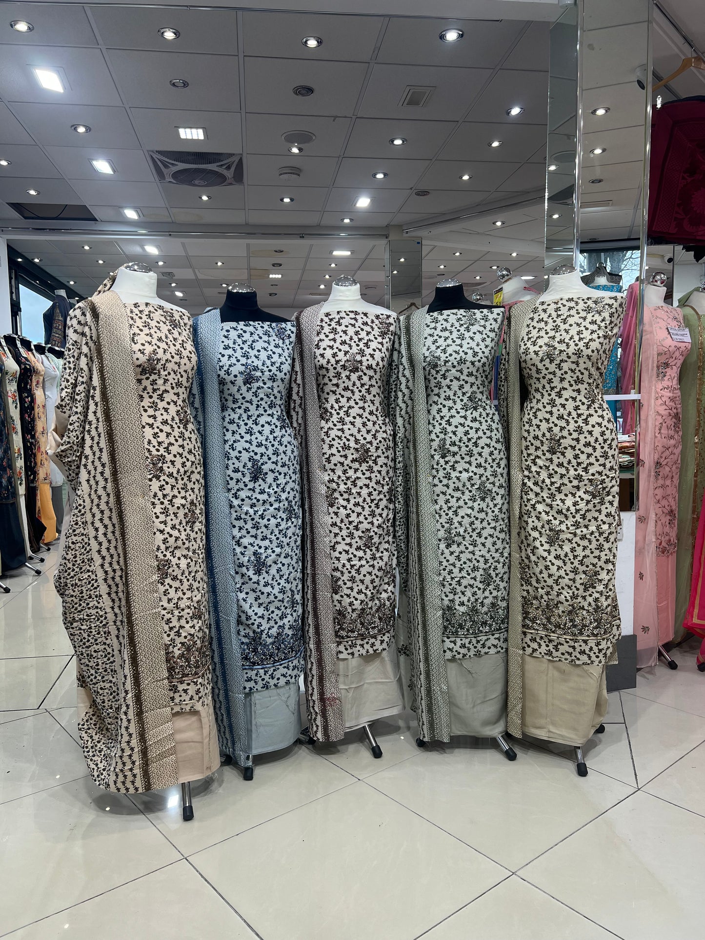 Digtial Print Alpine With Thread Embroidery