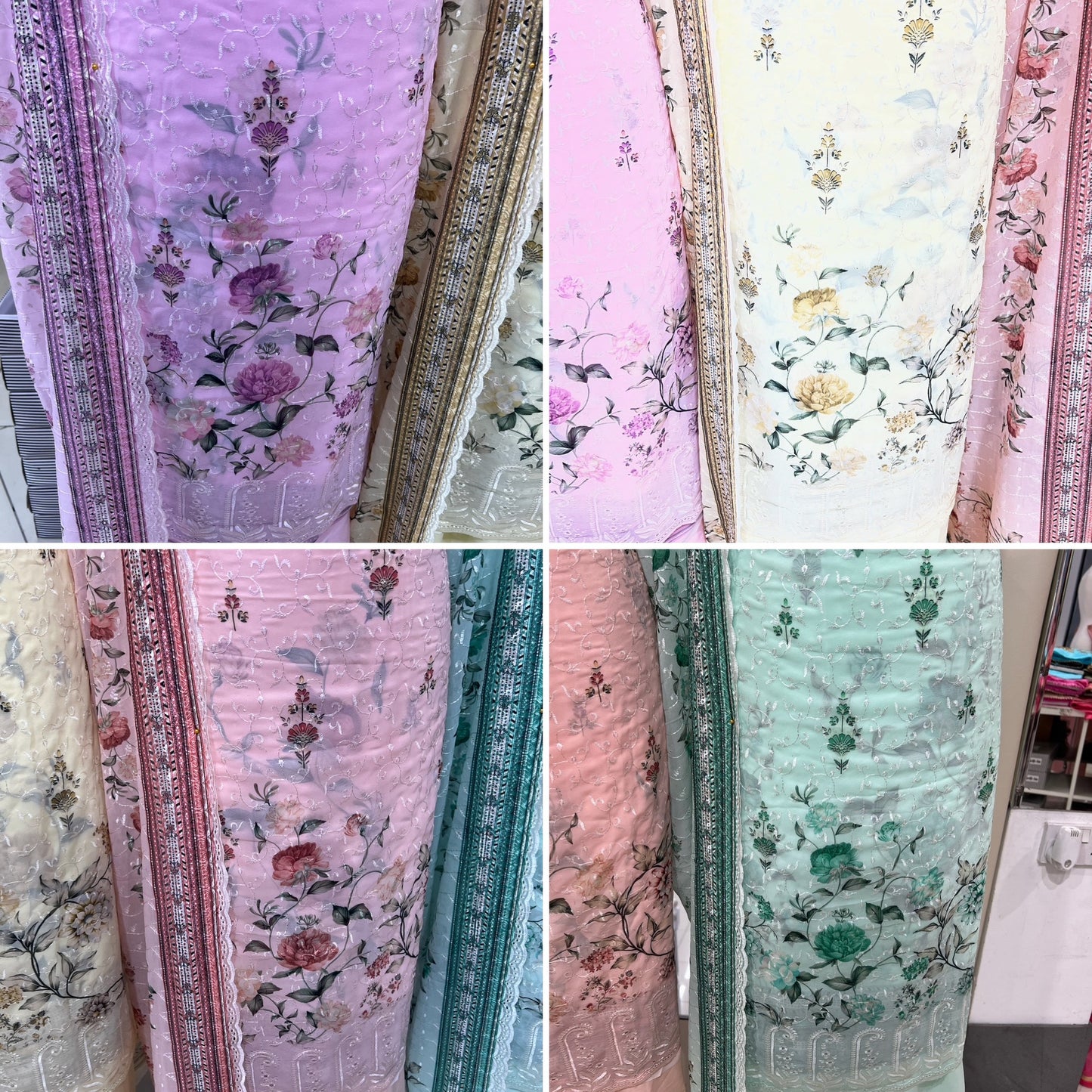 Embroidered Floral Georgette