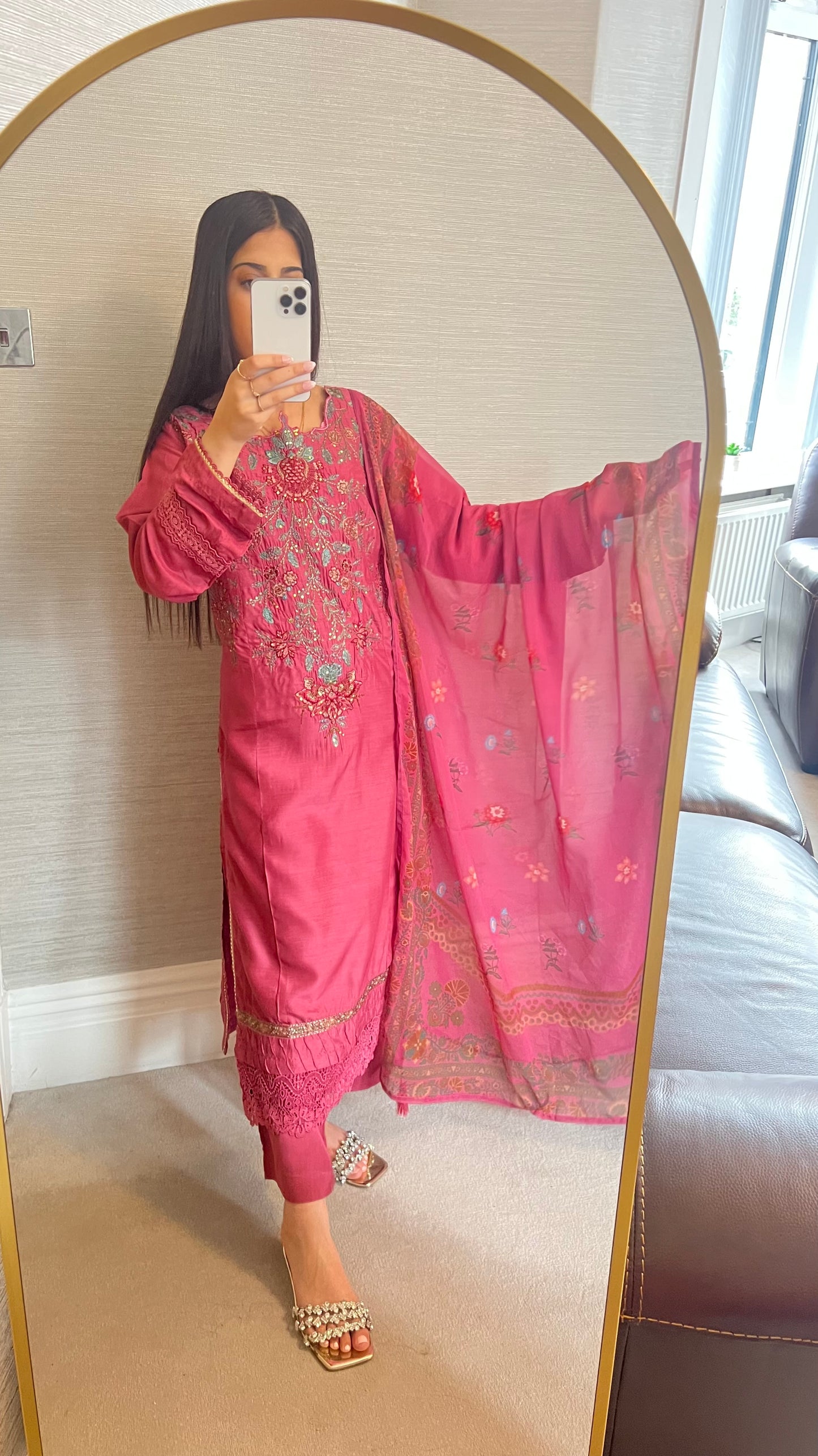 Maria B Inspired Thread‑Embroidered Luxury Viscose Suit