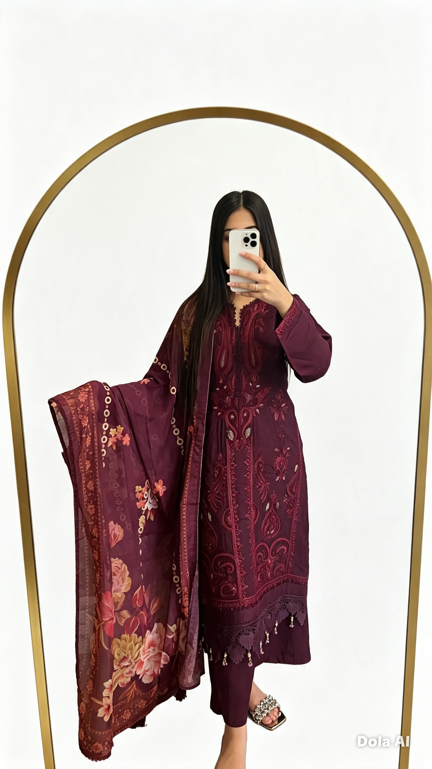 Maria B Inspired Thread Embroidered Luxury Viscose Suit Readymade