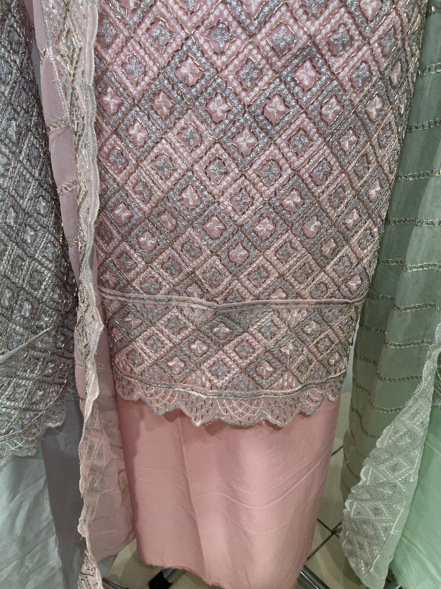 Embroidered Georgette — Thread Embroidery & Embroidered Dupatta
