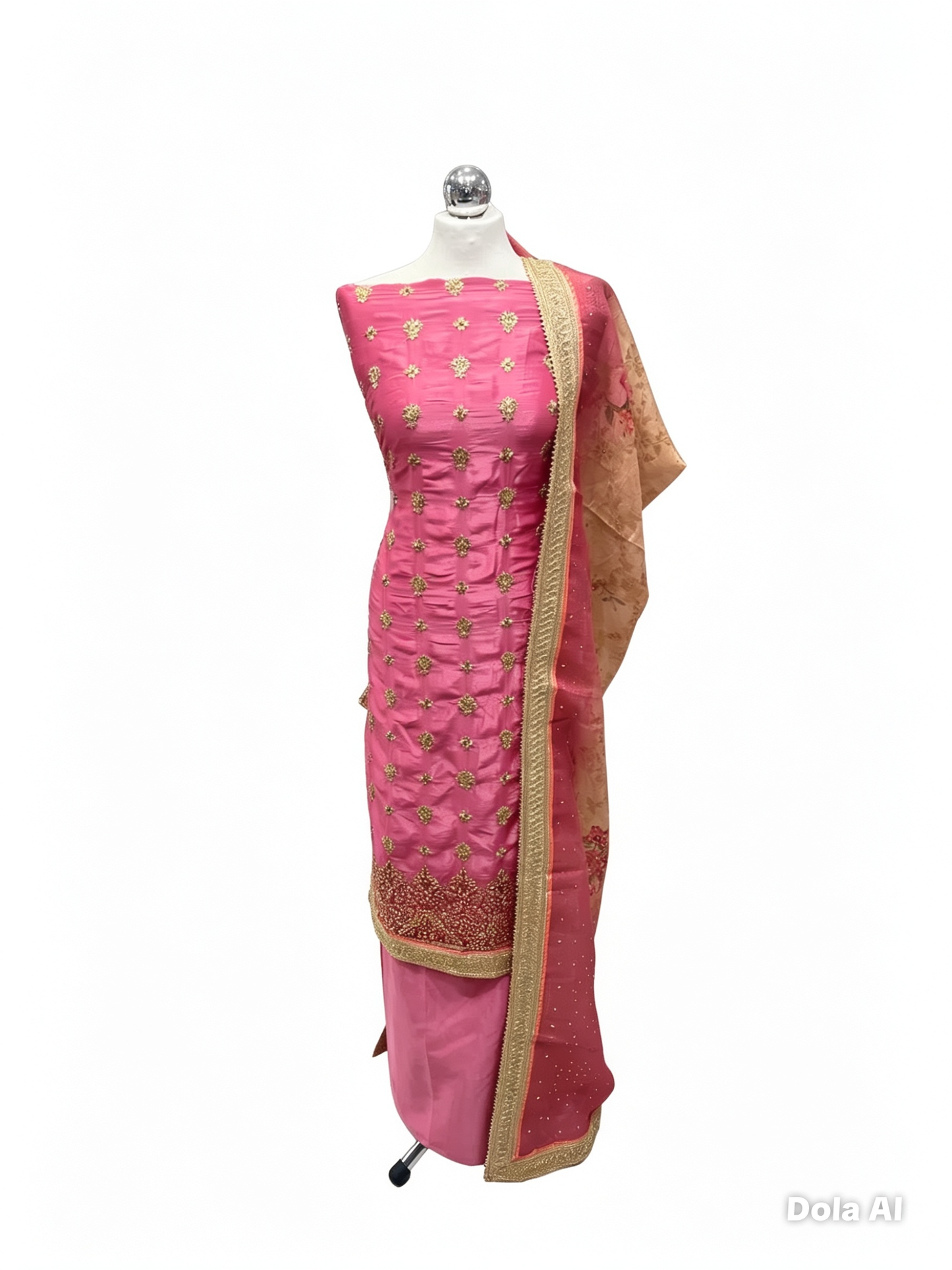 Embellished Dupion Silk