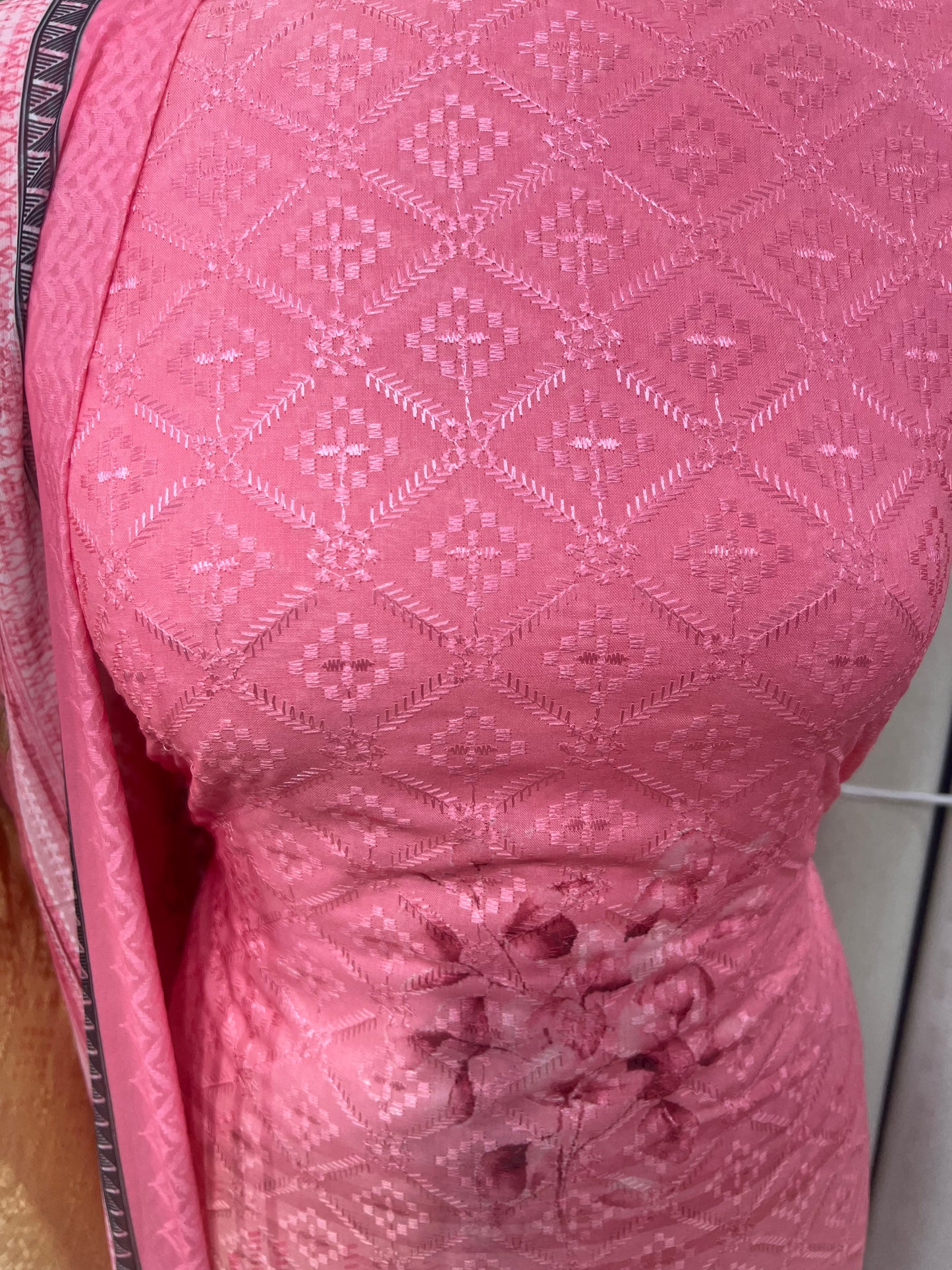 Digital Print Embroidered Cotton