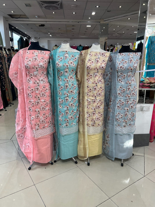 Exquisite Lawn Cotton Embroidered Floral Print