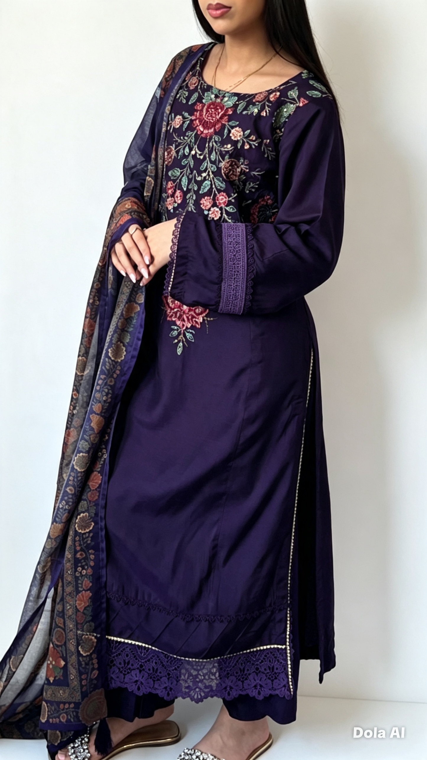 Maria B Inspired Thread Embroidered Luxury Viscose Suit