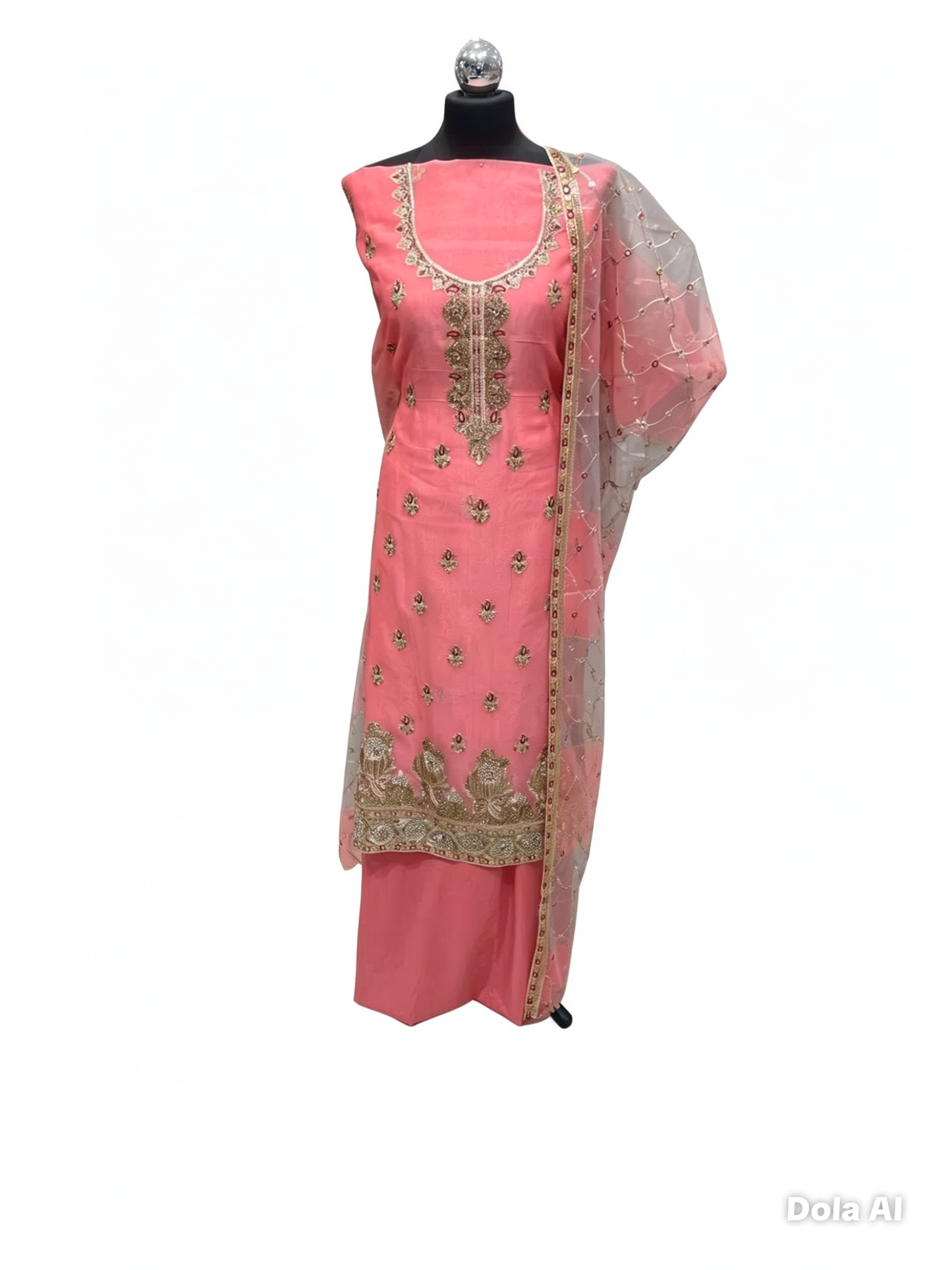 Embroidered & Embellished chiffon Organza