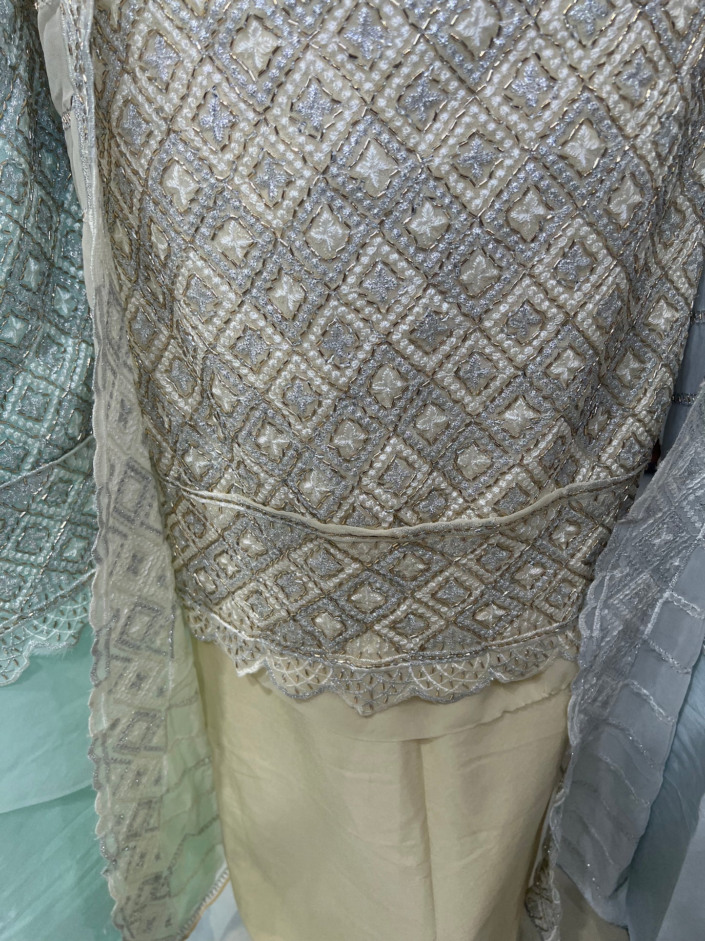 Embroidered Georgette — Thread Embroidery & Embroidered Dupatta