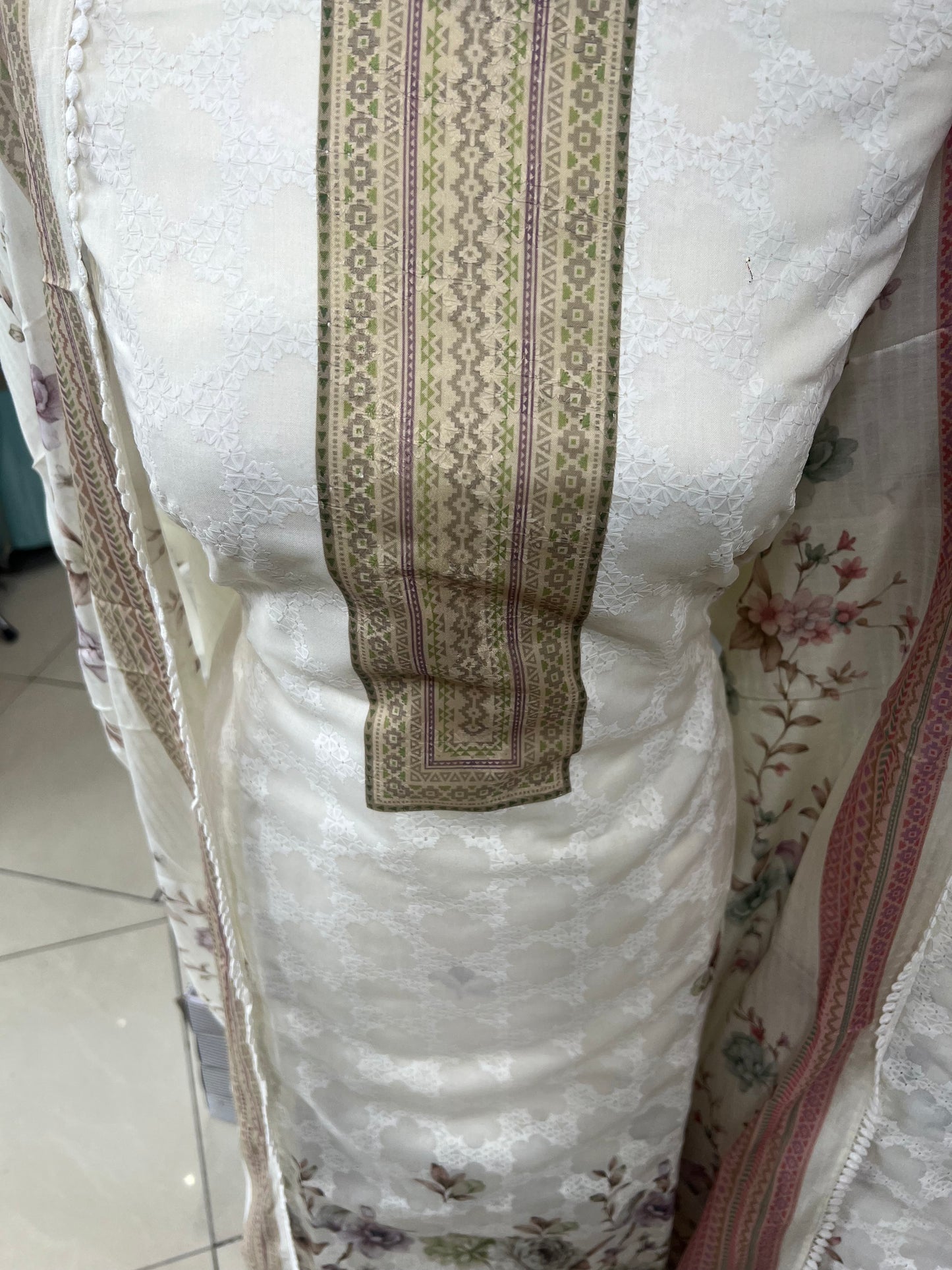 Digital Print & Embroidered Cotton