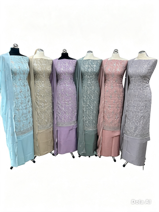 Premium Embroidered Georgette
