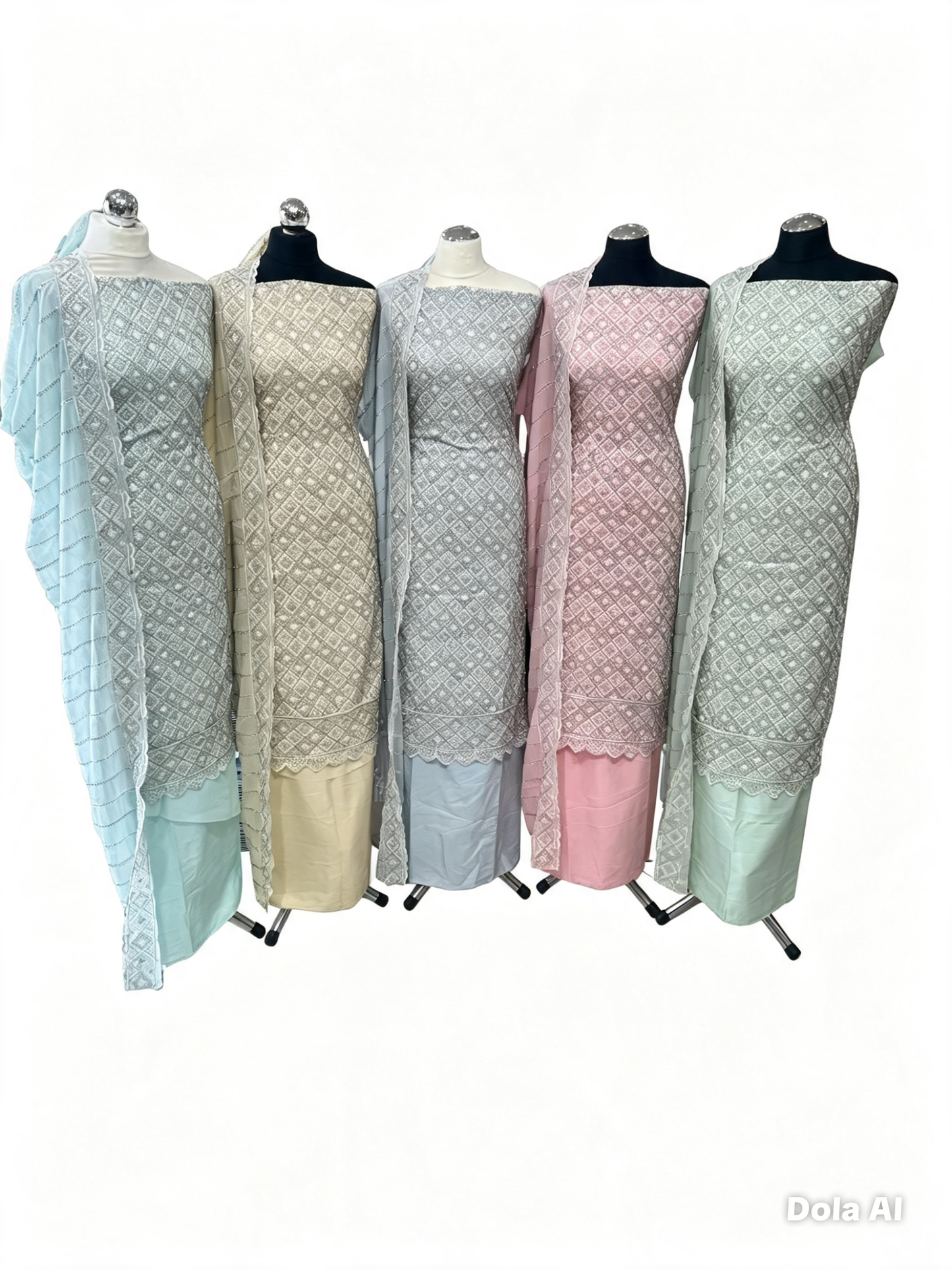 Embroidered Georgette — Thread Embroidery & Embroidered Dupatta