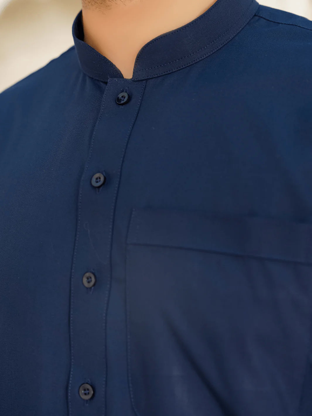 Al-Qaisar Men’s Plain Kurta Trouser Wash And Wear Premium Quailty Fabric Navy