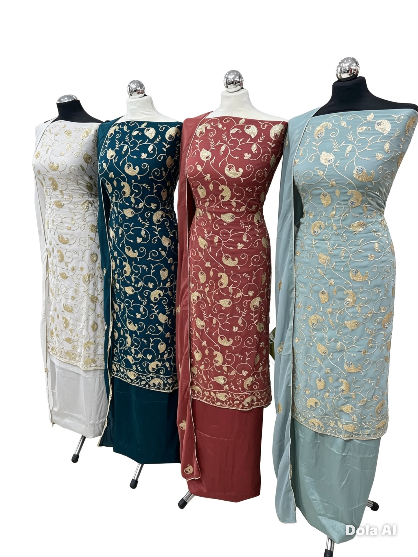 Embroidered Raw Silk