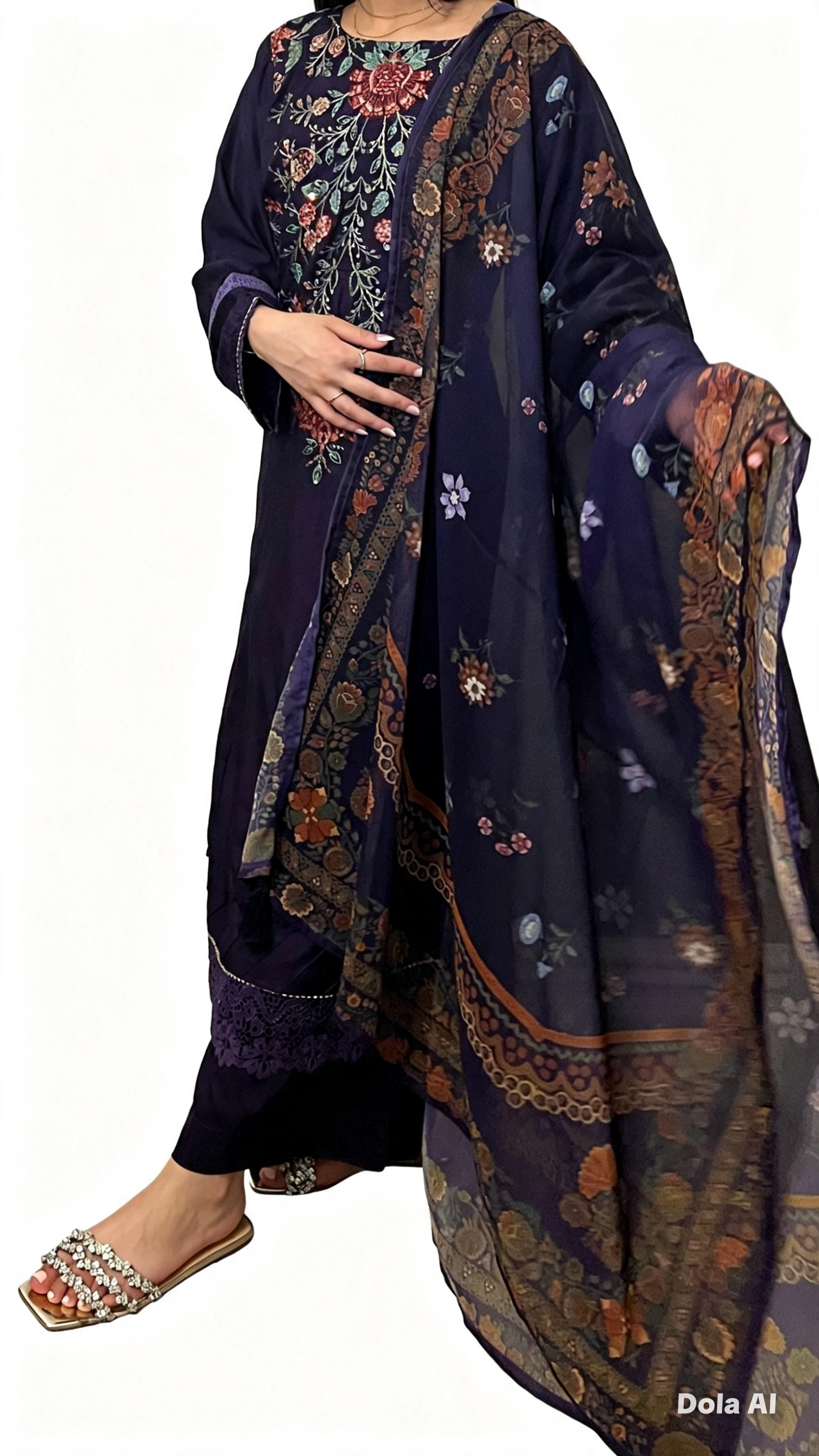 Maria B Inspired Thread Embroidered Luxury Viscose Suit