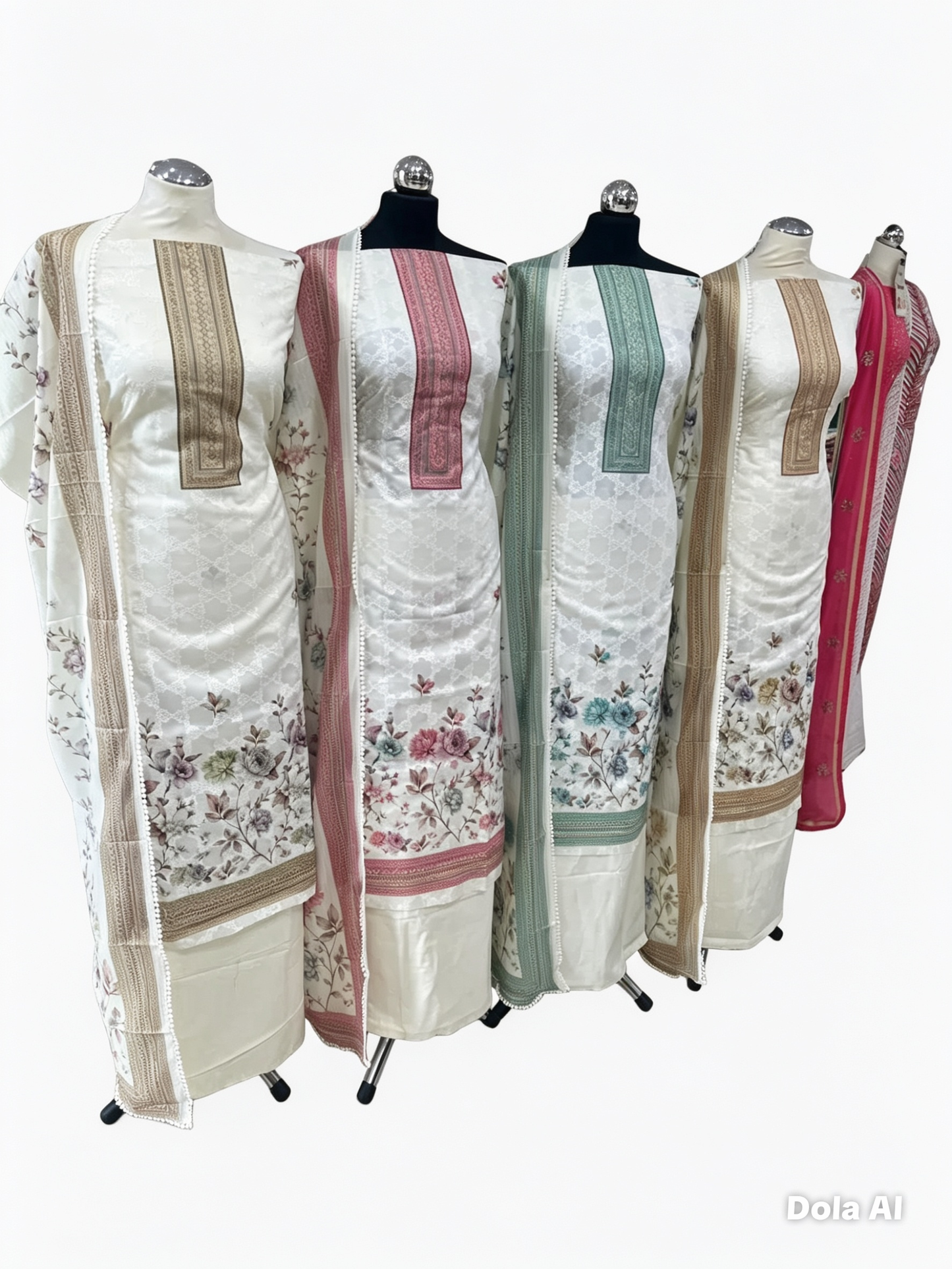 Digital Print & Embroidered Cotton