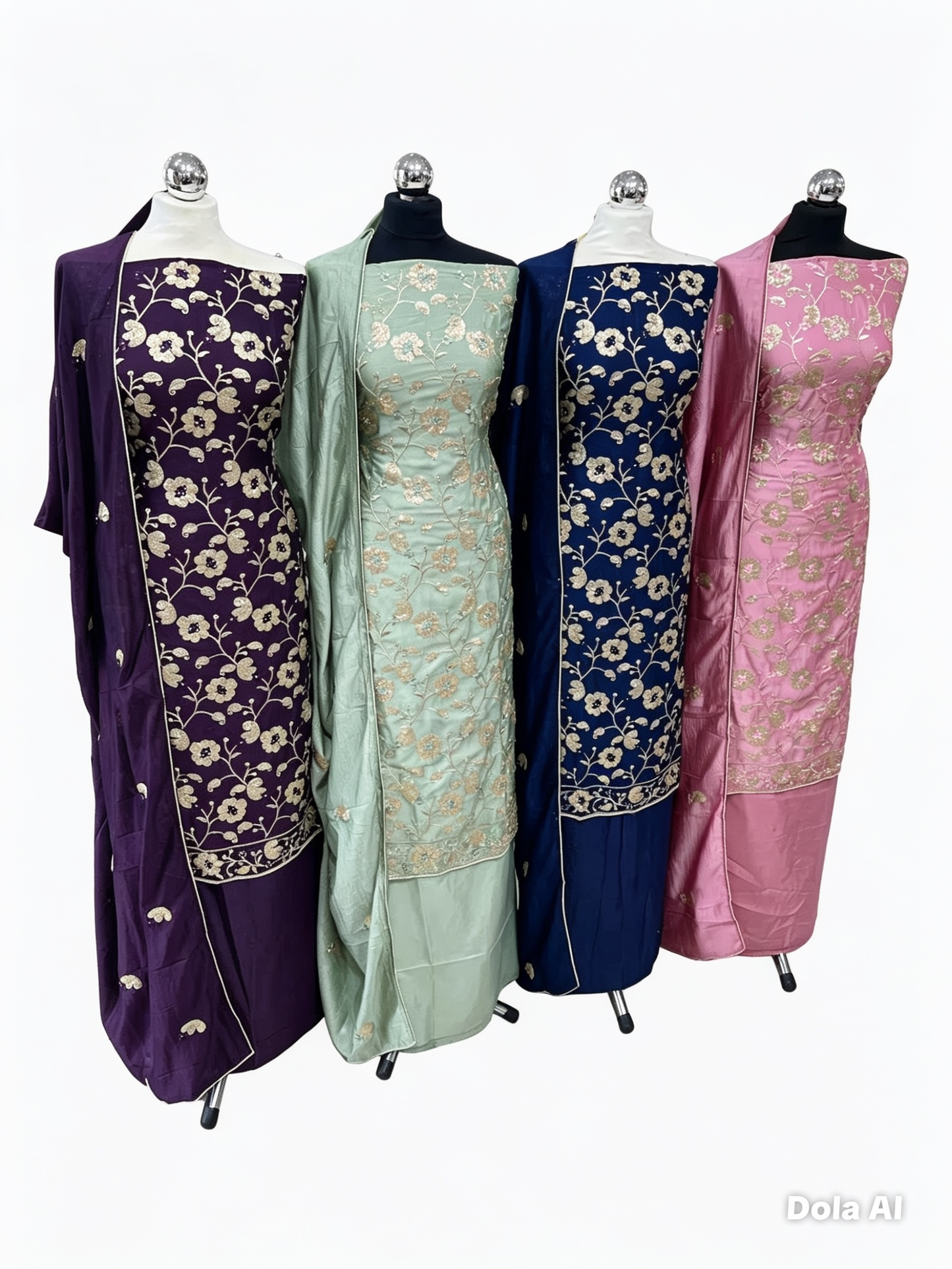 Embroidered Raw Silk