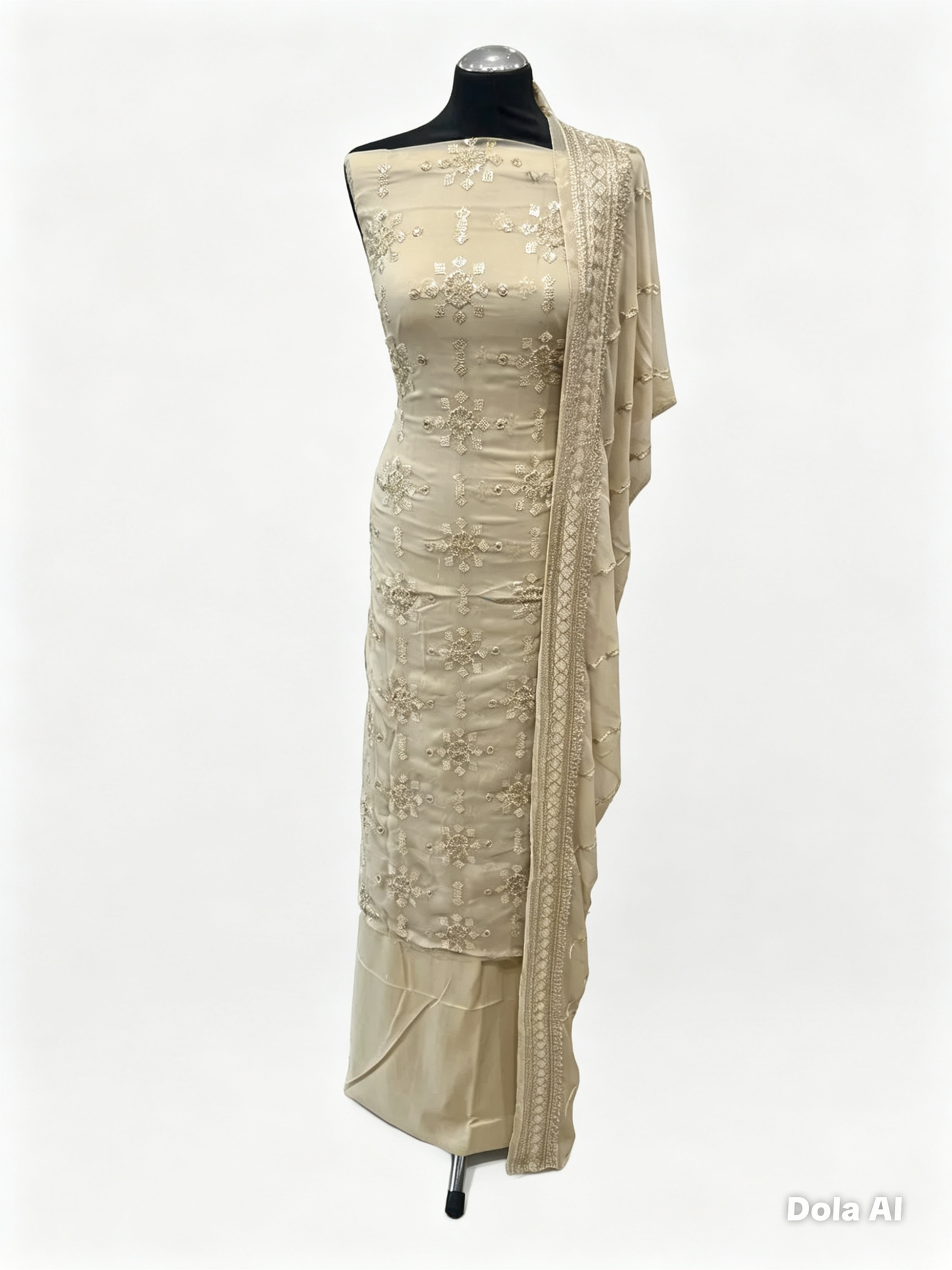Thread Embroidered Chiffon