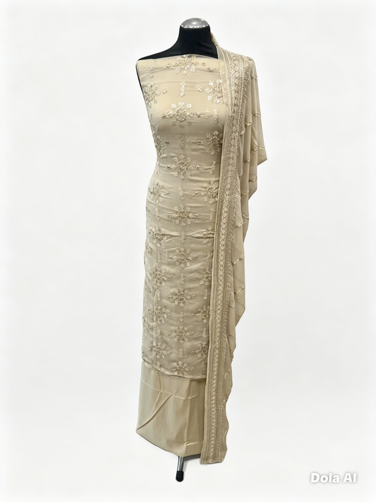 Thread Embroidered Chiffon