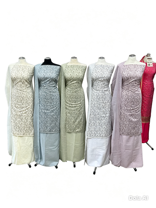 Embroidered Digital Print Cotton