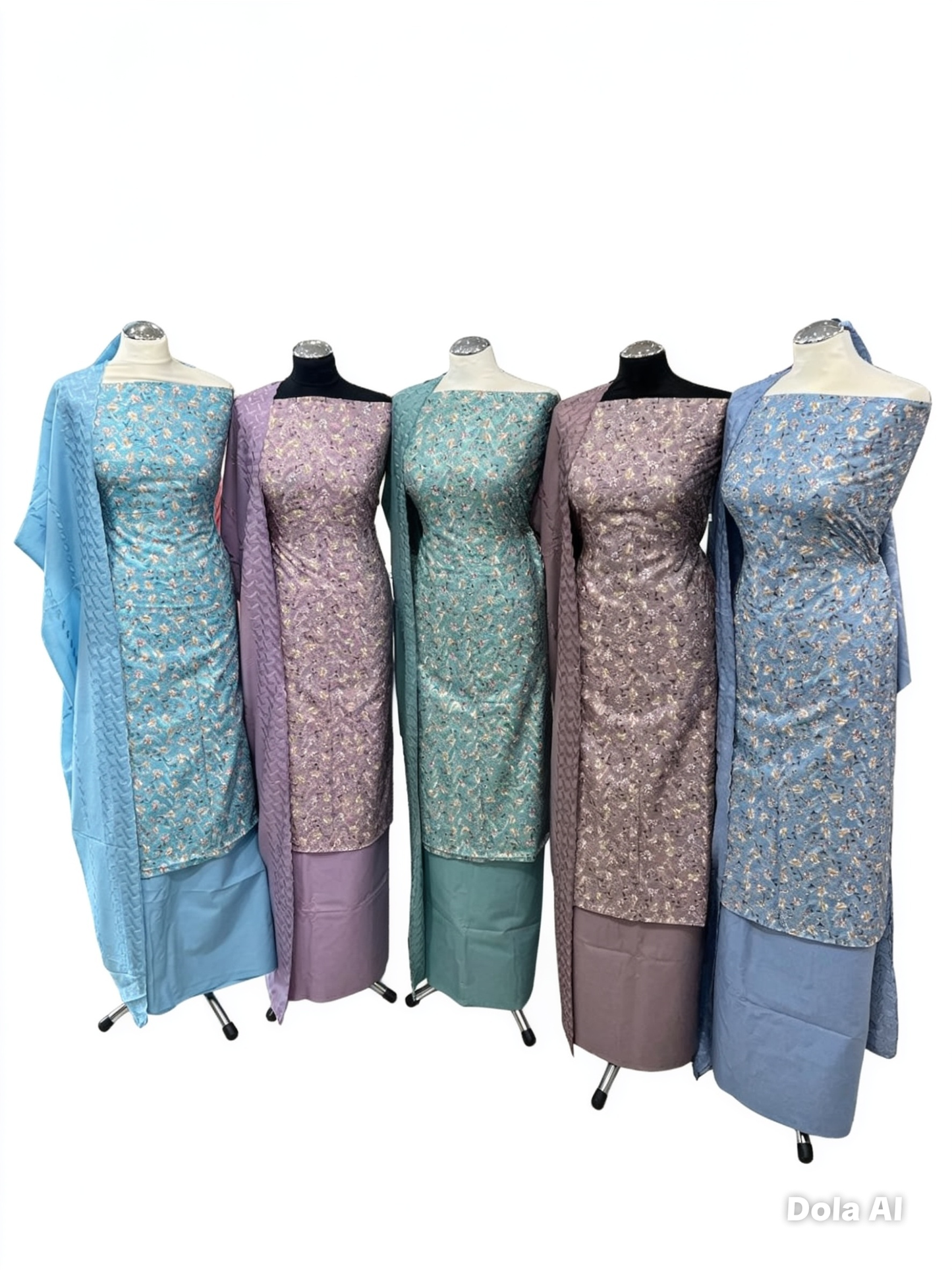 Digital Floral Print Chikankari Cotton Lawn