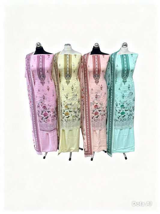 Embroidered Floral Georgette