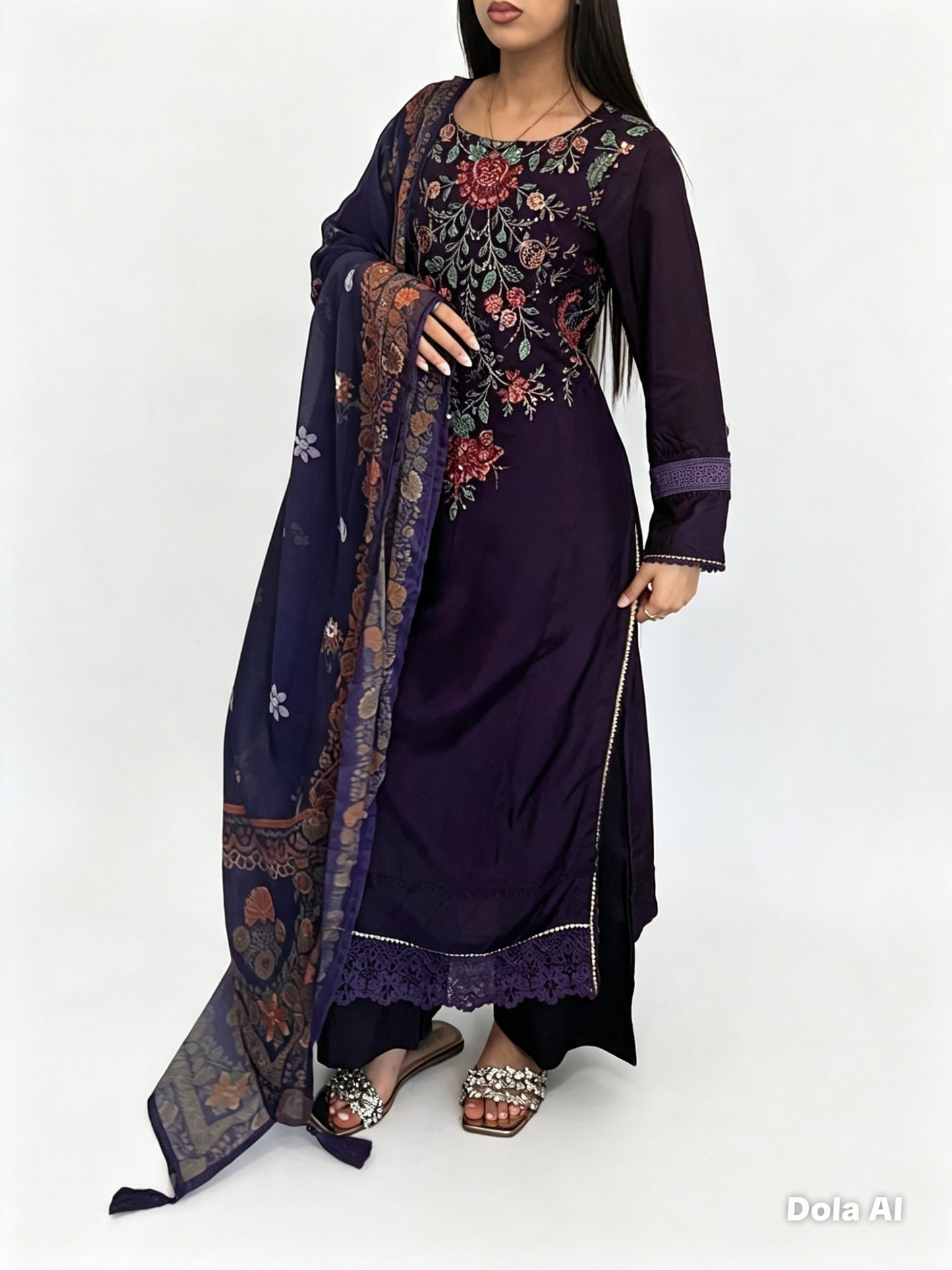Maria B Inspired Thread Embroidered Luxury Viscose Suit