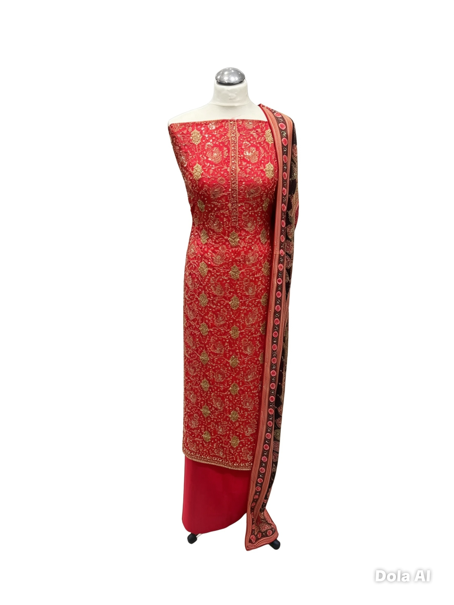 Embellished Dupion Silk