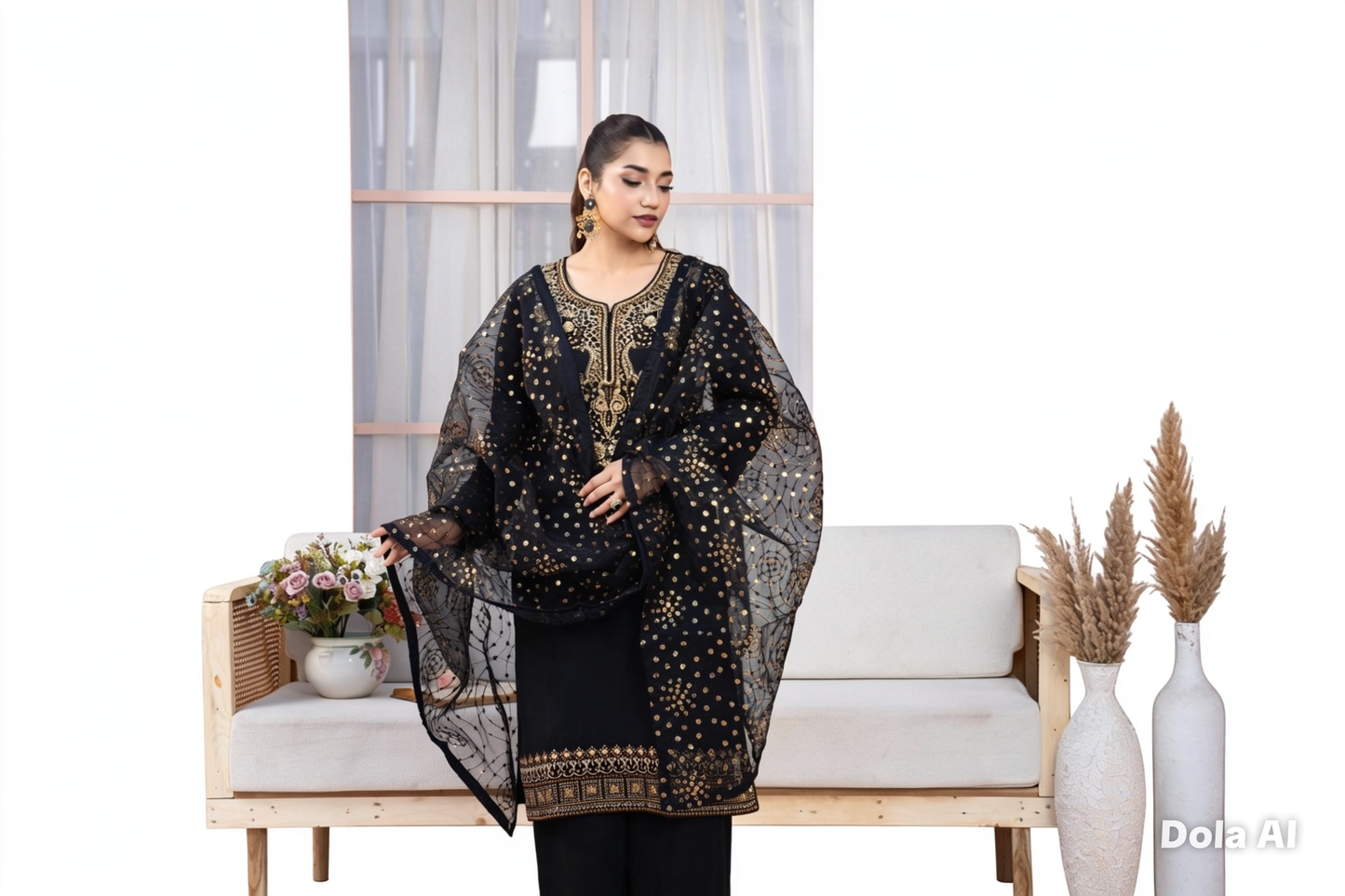 luxurious viscose suit inspired by the renowned Shantly by Barooque collection