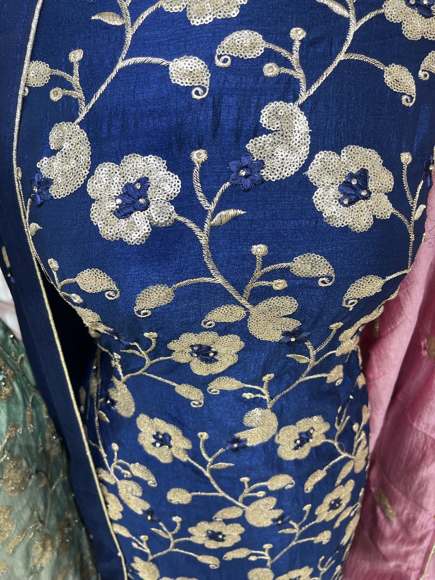 Embroidered Raw Silk